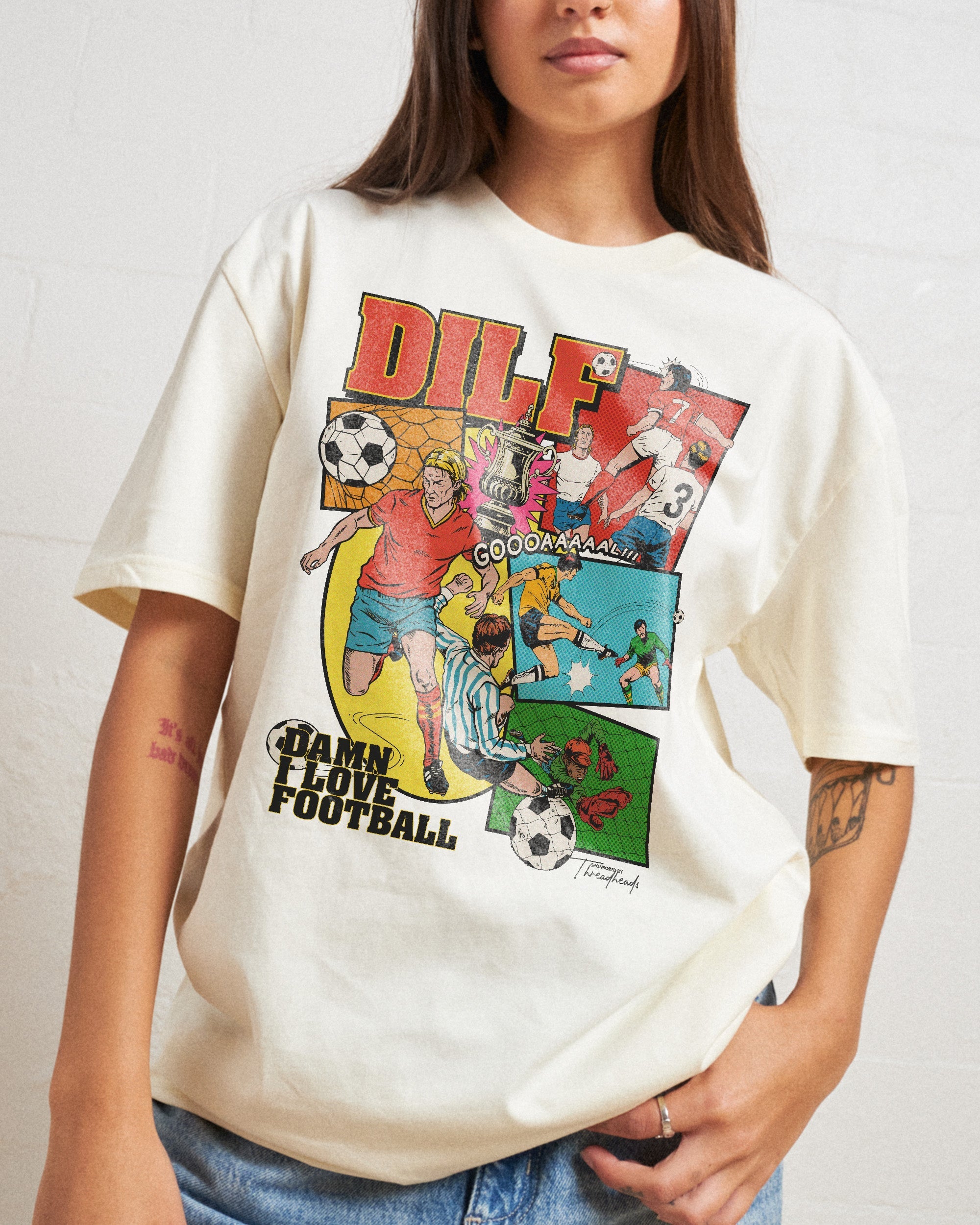 DILF FOOTBALL T-Shirt Australia Online Natural