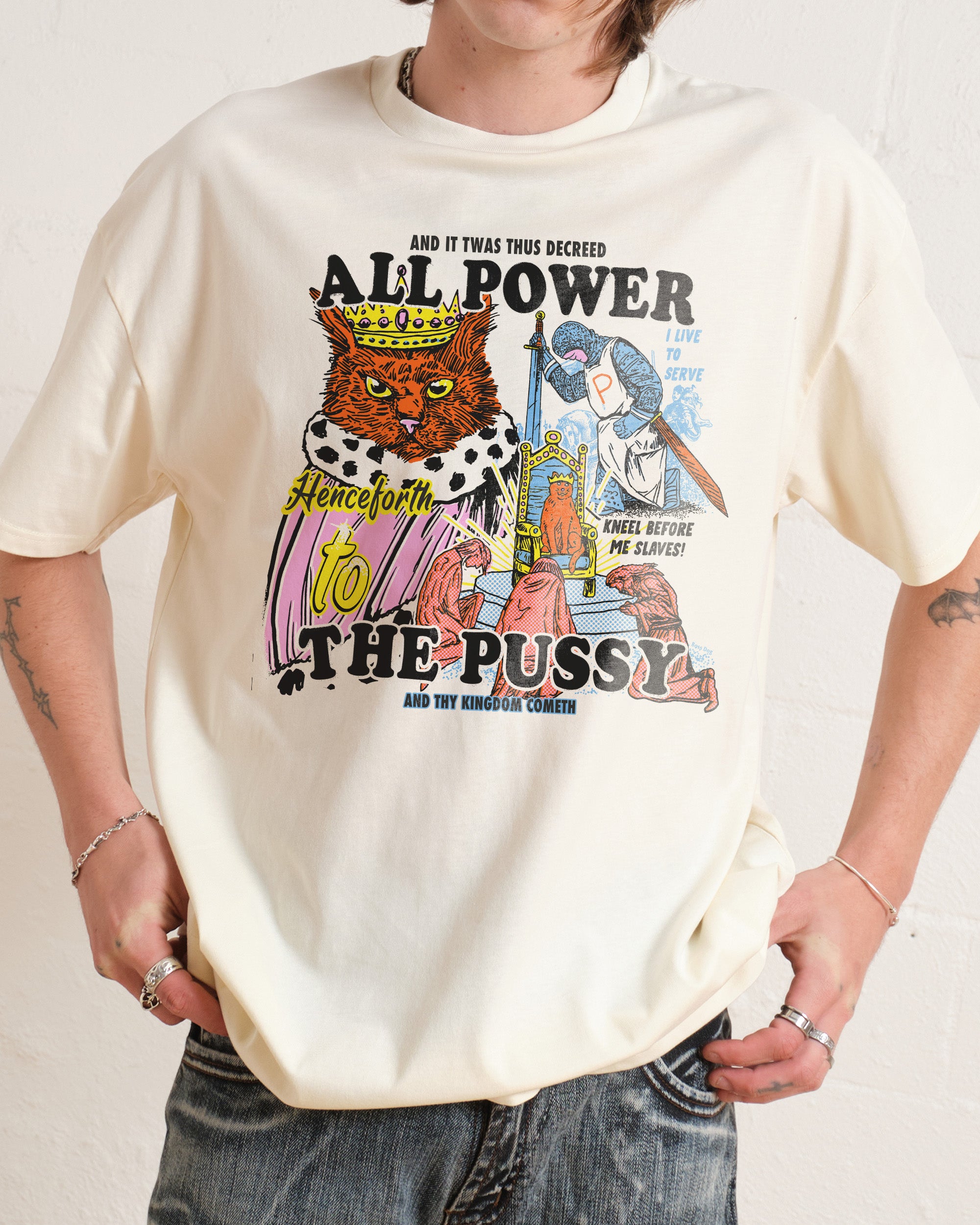 All Power To The Pussy T-Shirt Australia Online Natural