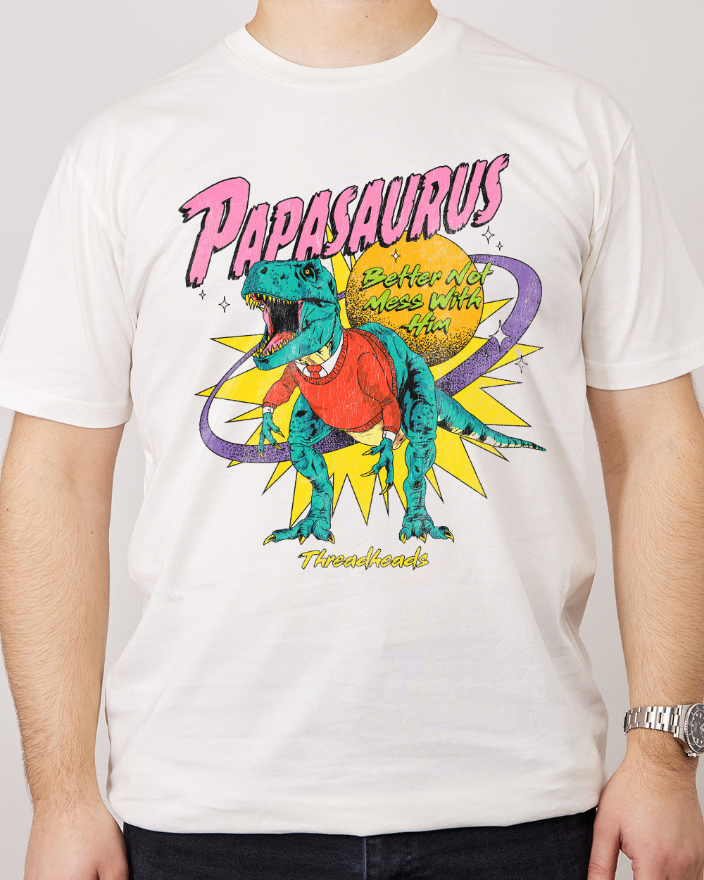 Papasaurus  T-Shirt Australia Online #colour_natural