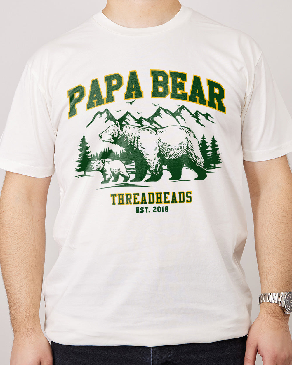 Papa Bear T-Shirt Australia Online #colour_natural