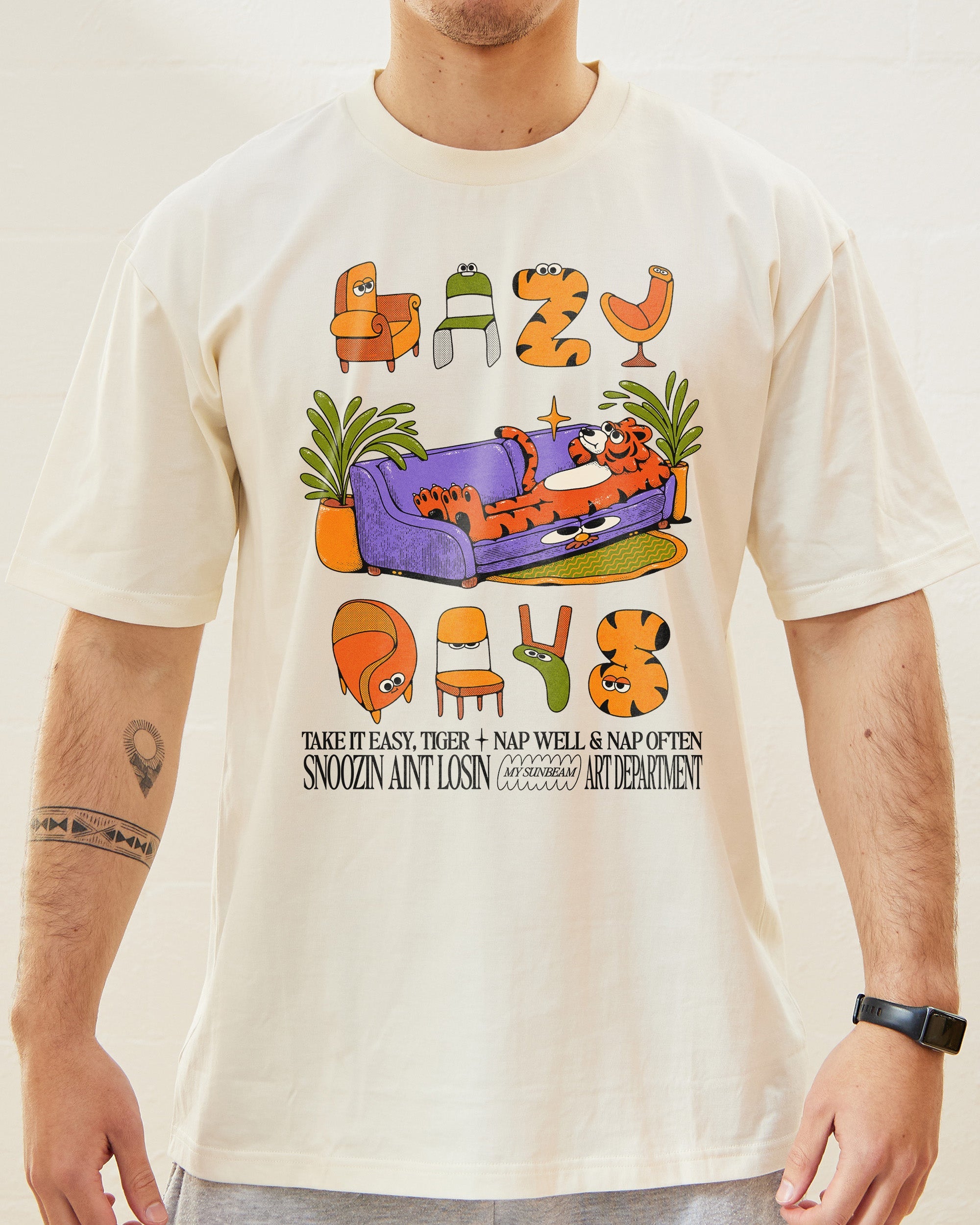 Lazy Days T-Shirt Australia Online Natural