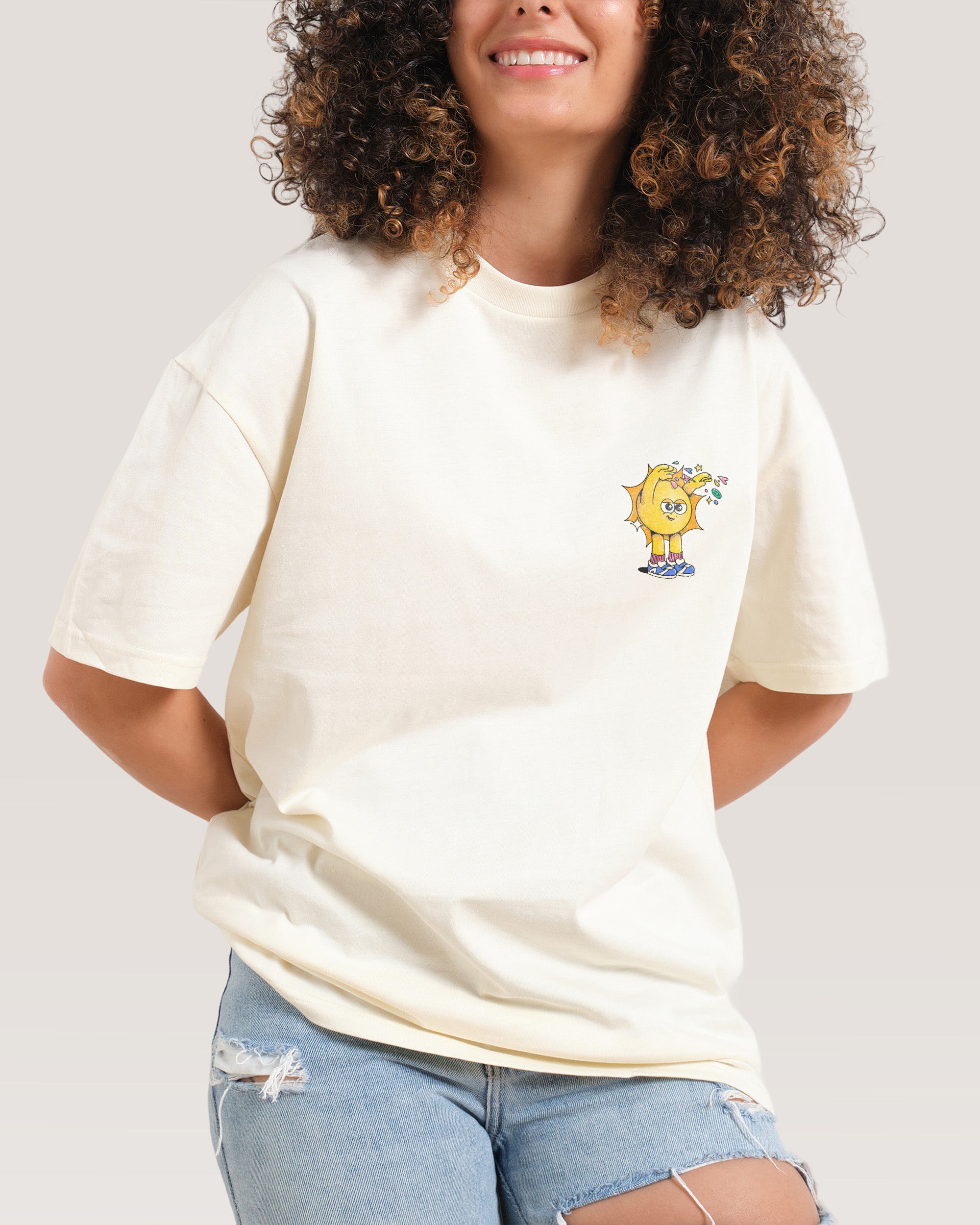 Hit Em' With the Good Vibes Natural T-Shirt