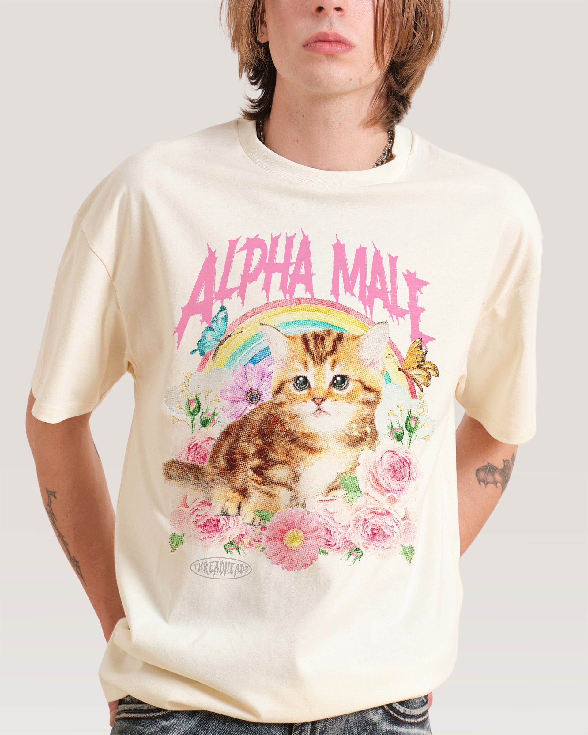 Alpha Male T-Shirt - Natural / XS