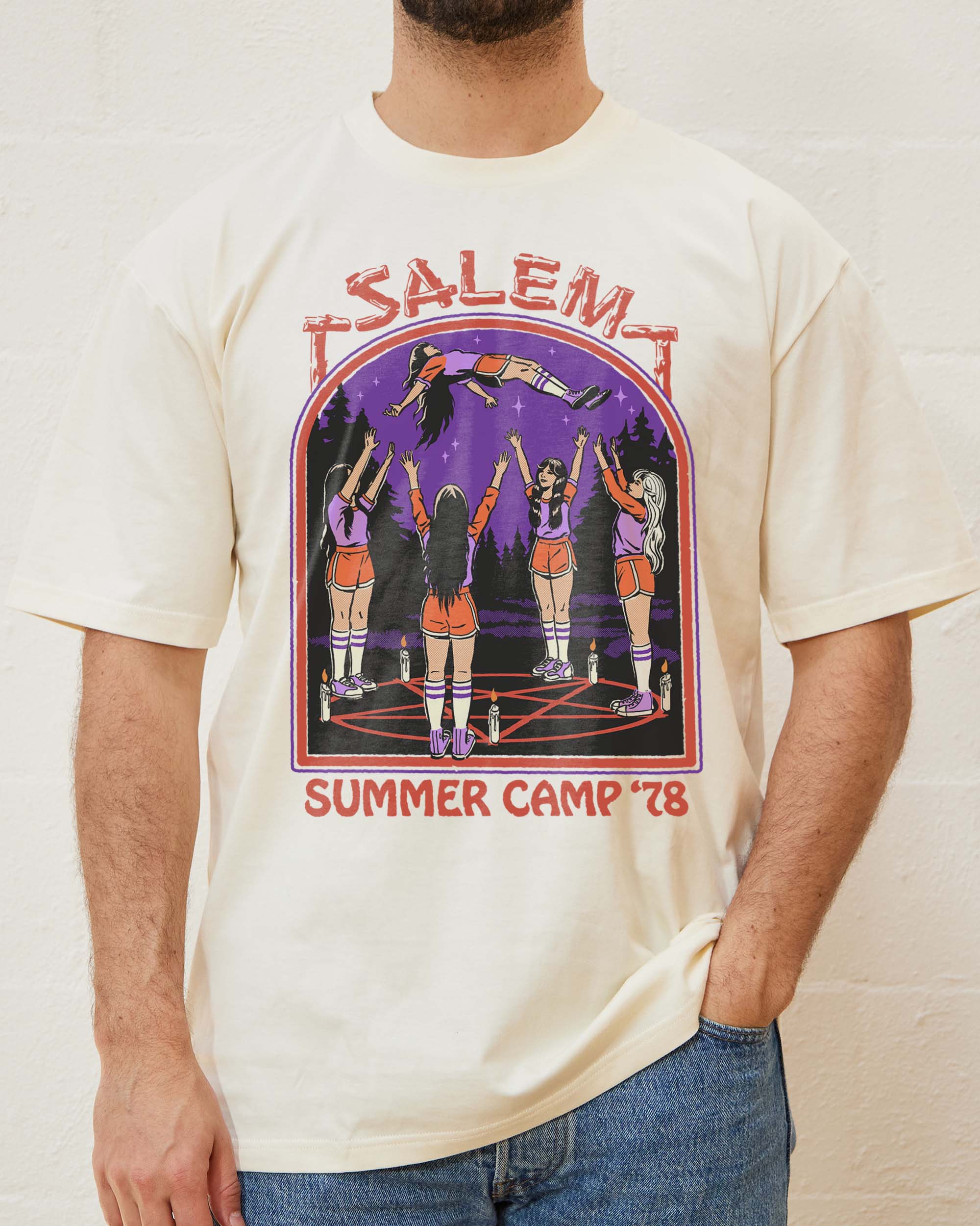 Salem Summer Camp T-Shirt Australia Online Natural