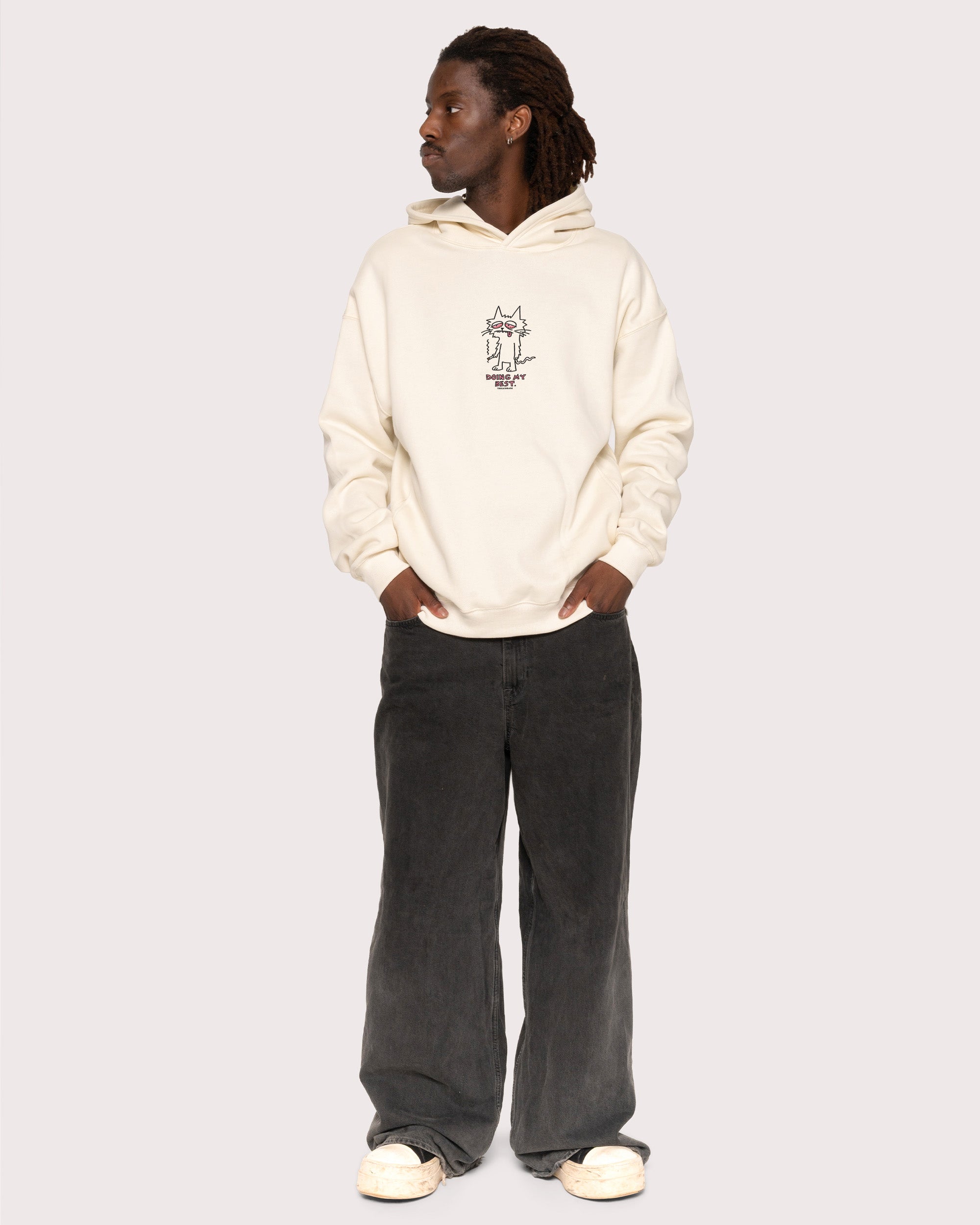 Doing My Best Natural Hoodie