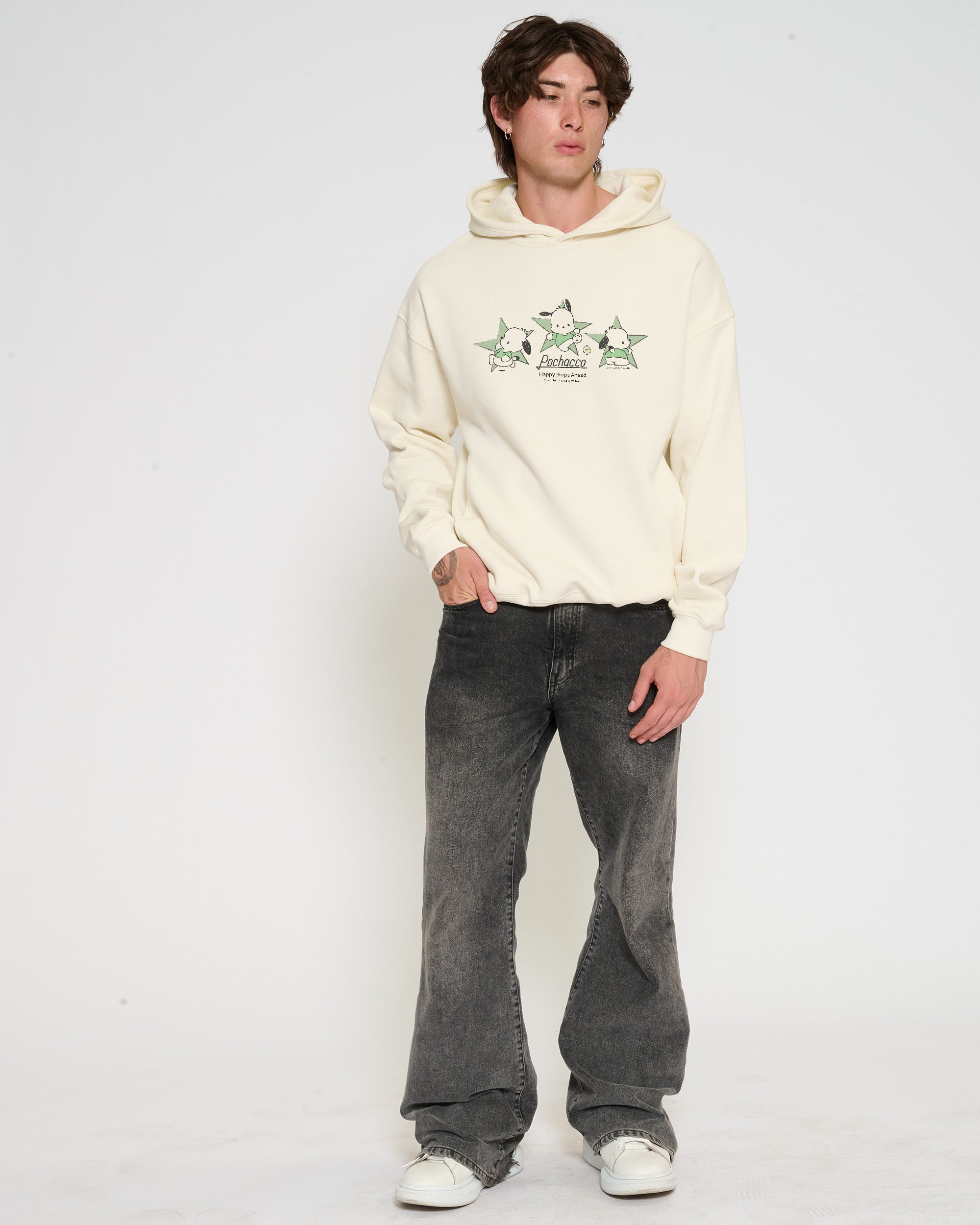 Pochacco Happy Steps Hoodie Official Hello Kitty and Friends collab Threadheads
