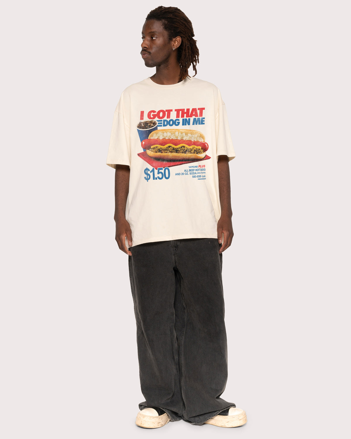 I Got That Dog In Me Natural Oversized Tee