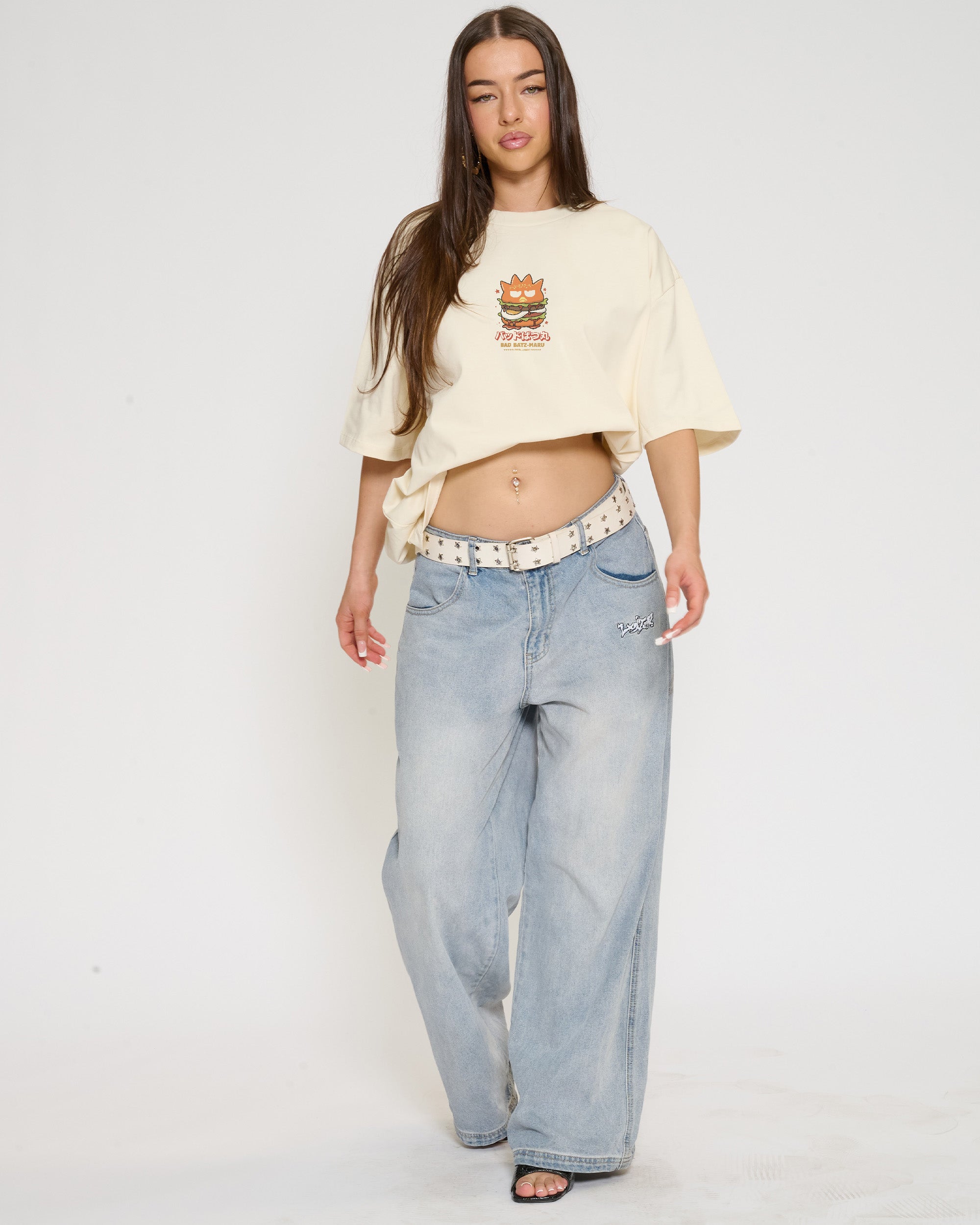 Bad Badtz-Maru Burger Oversized Tee Official Hello Kitty and Friends collab Threadheads