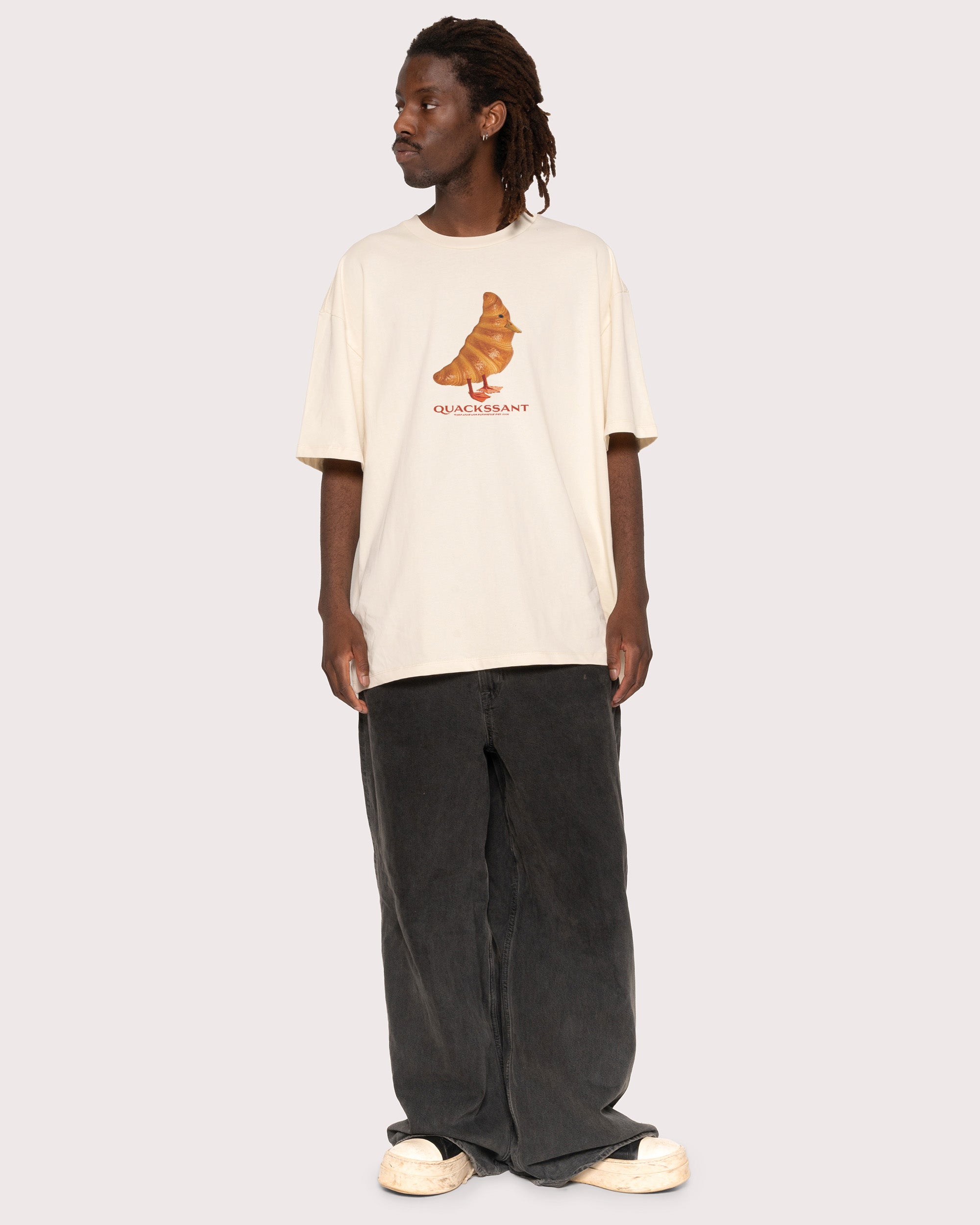 Quackssant Natural Oversized Tee