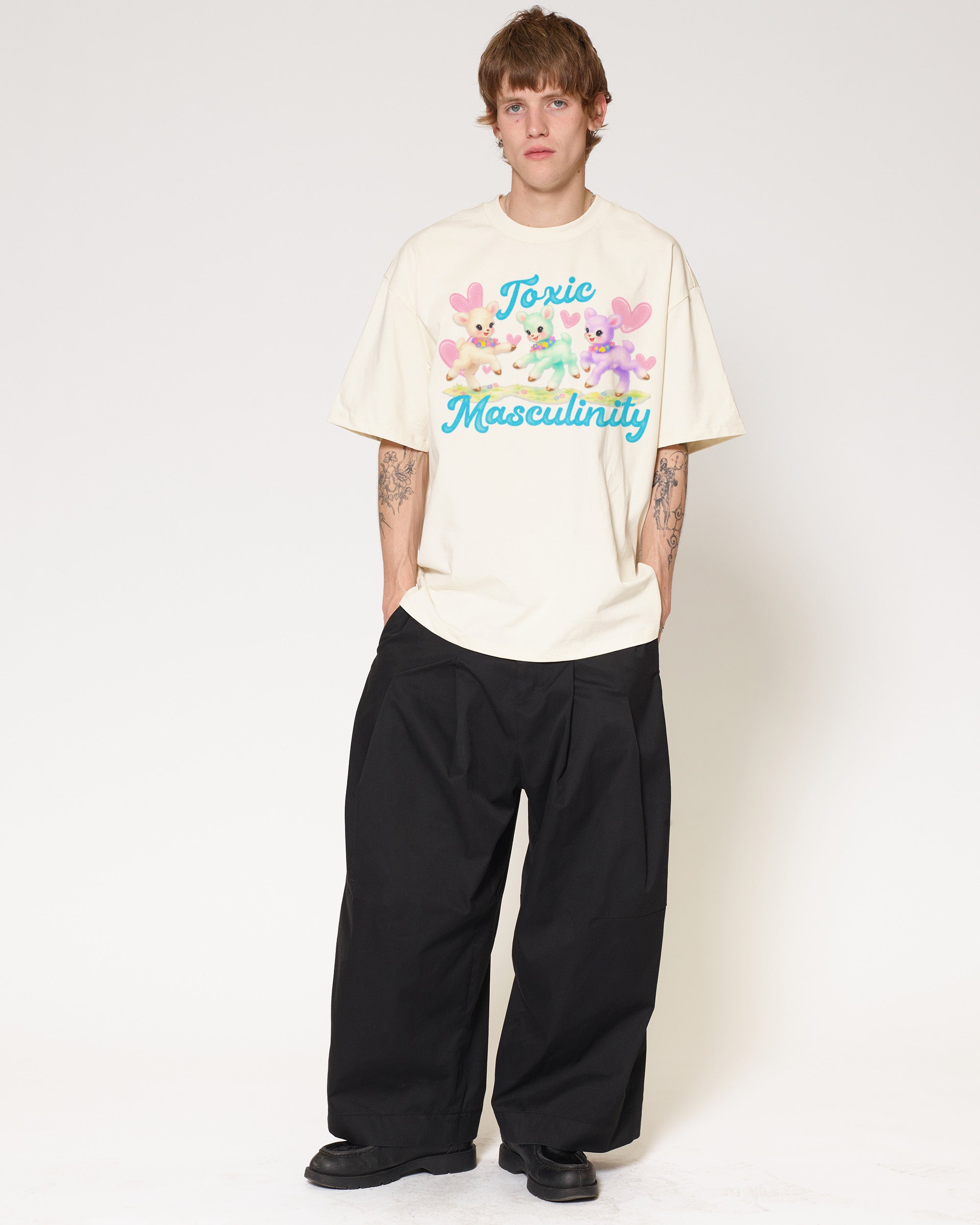 Toxic Masculinity Natural Oversized Tee