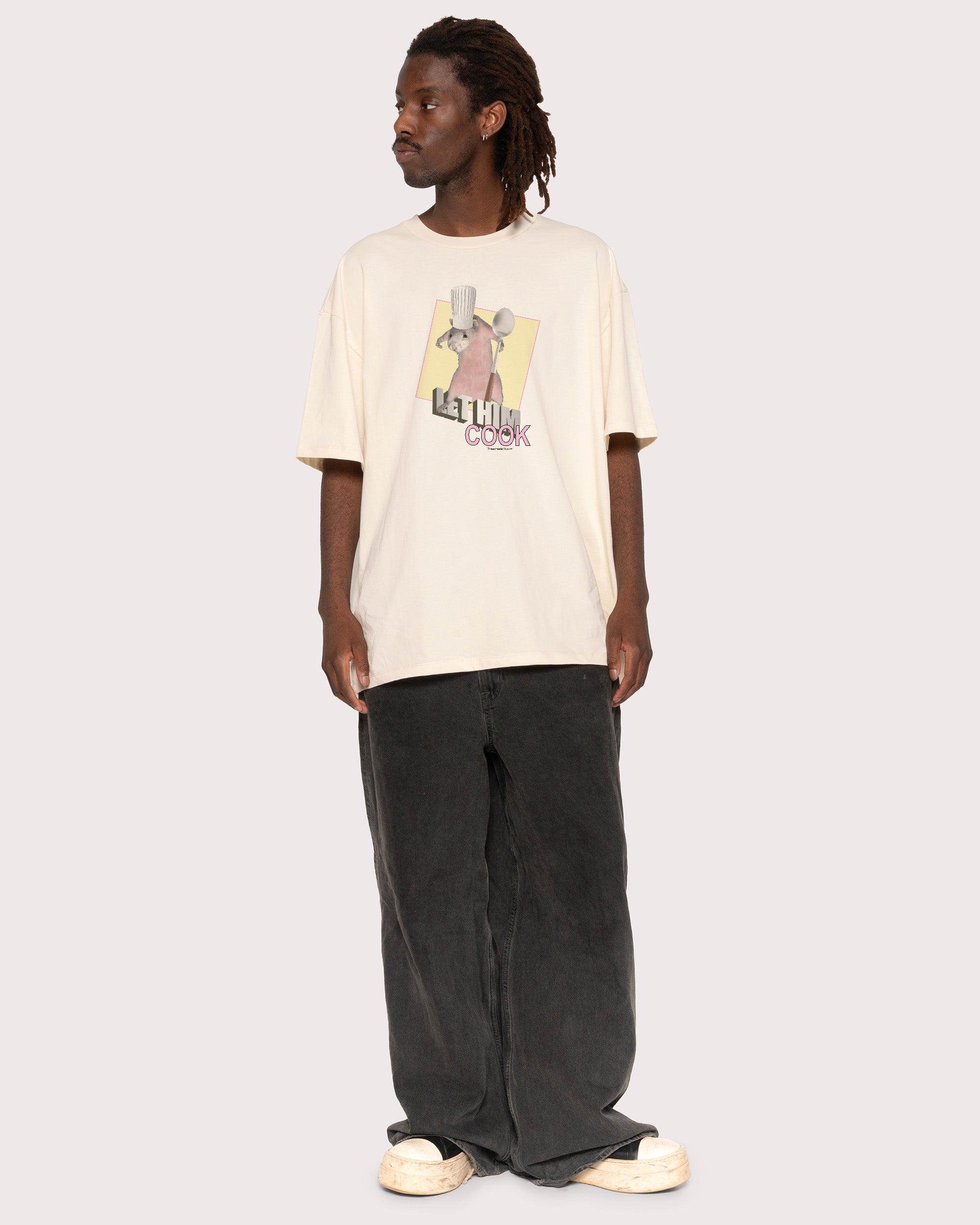 Let Him Cook Natural Oversized Tee