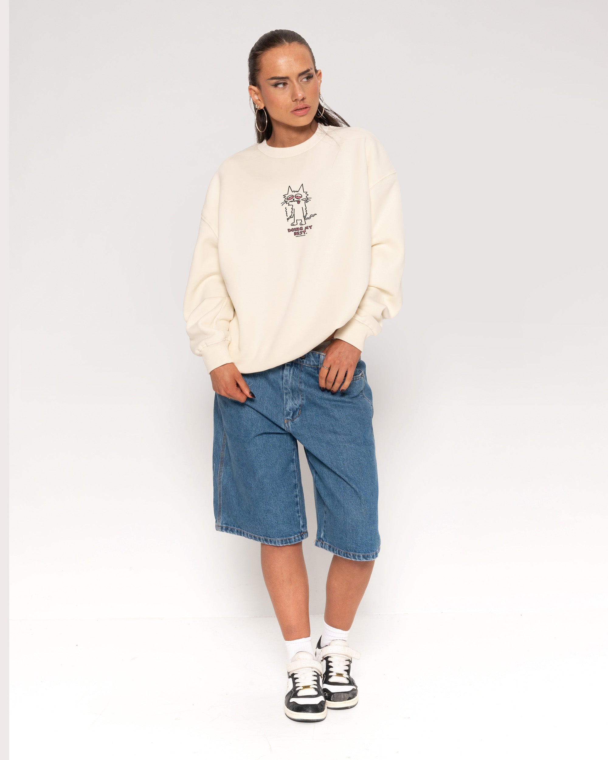 Doing My Best Natural Sweatshirt