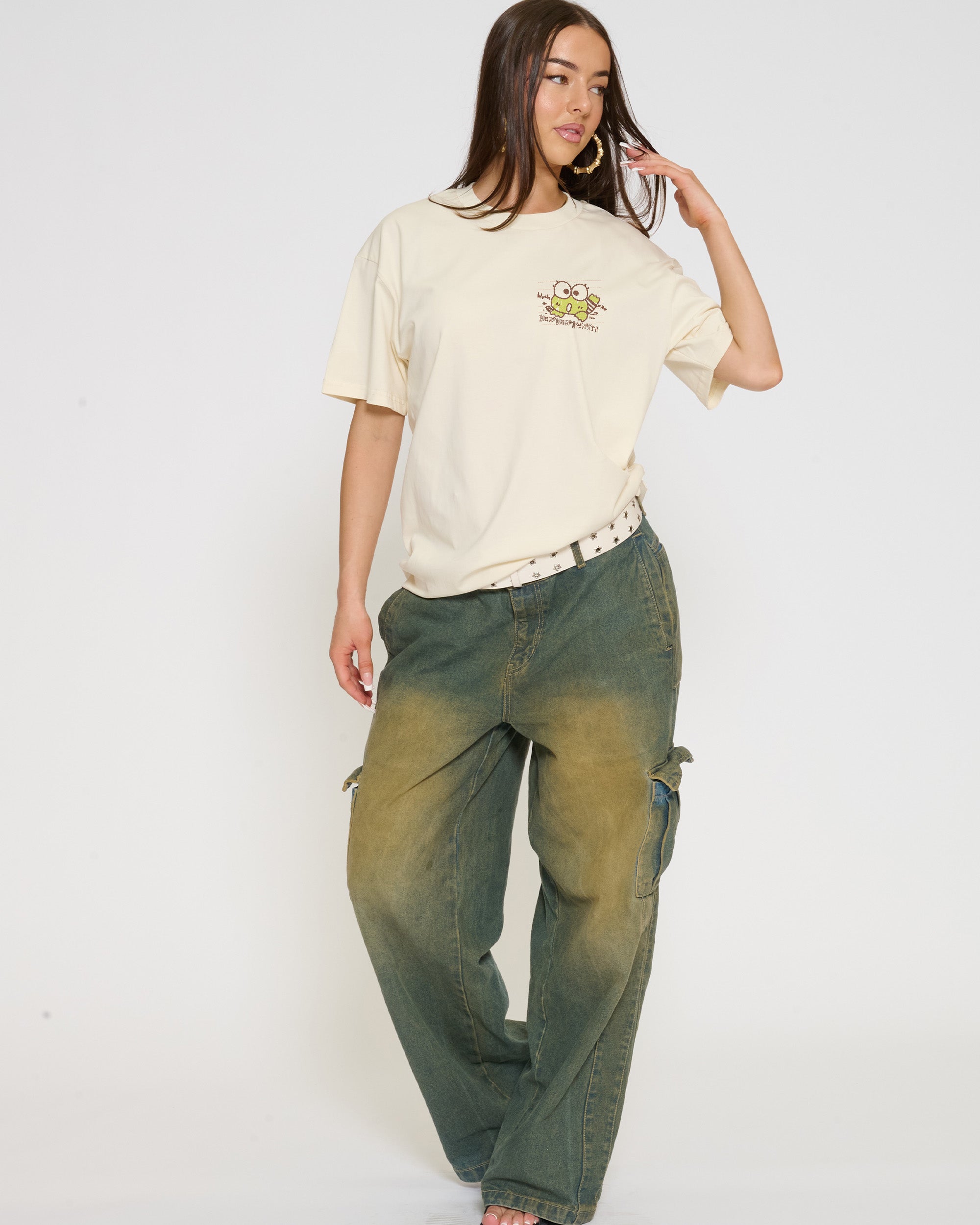 Keroppi Scribble T-Shirt Official Hello Kitty and Friends collab Threadheads