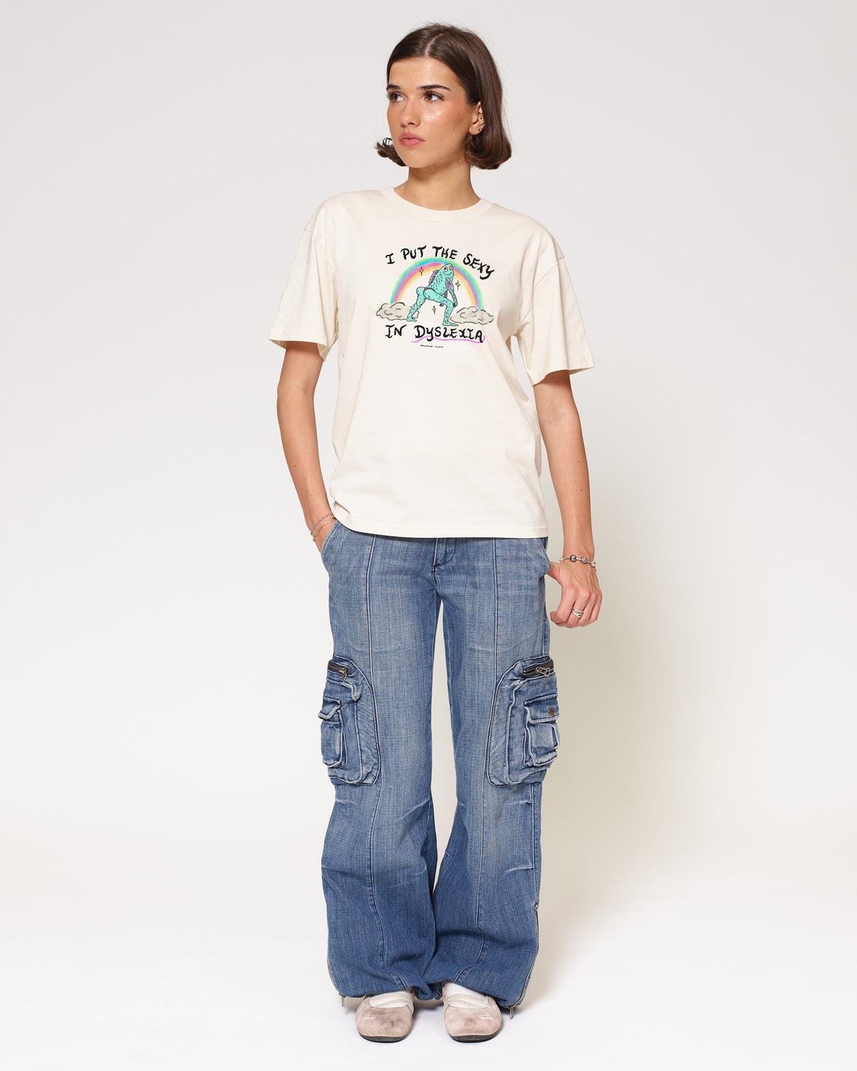 I Put the Sexy in Dyslexia Natural T-Shirt