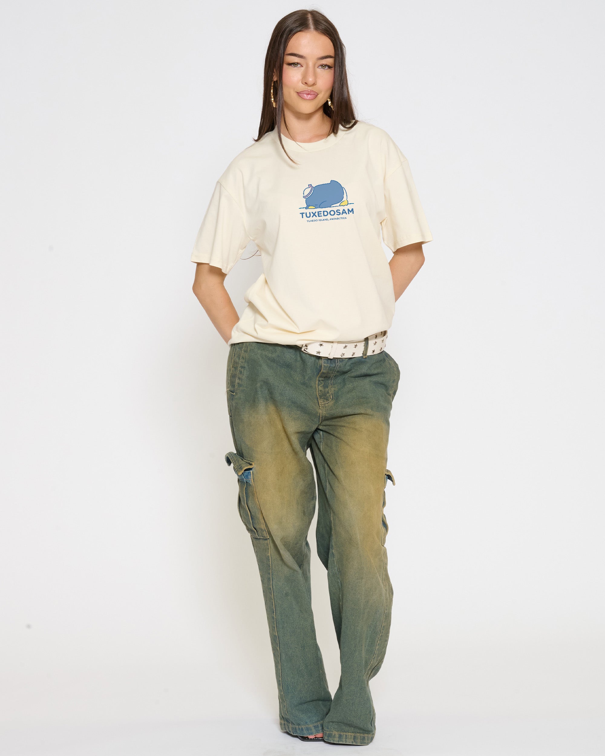 Tuxedosam Staying Cool T-Shirt Official Hello Kitty and Friends collab Threadheads