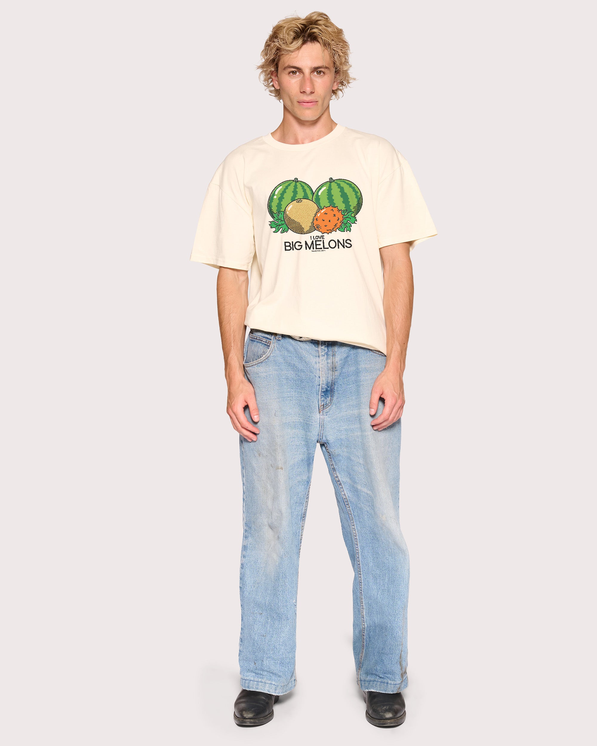 I Love Big Melons Natural T-Shirt