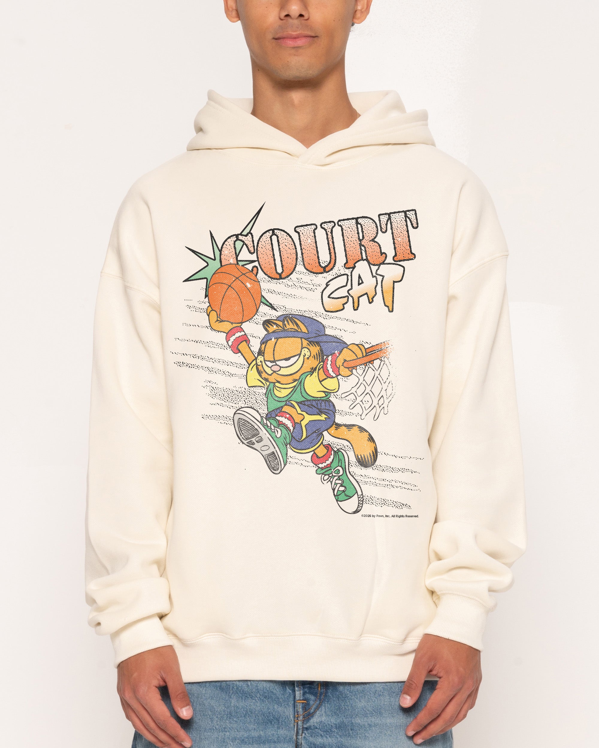 Court Cat Natural Hoodie