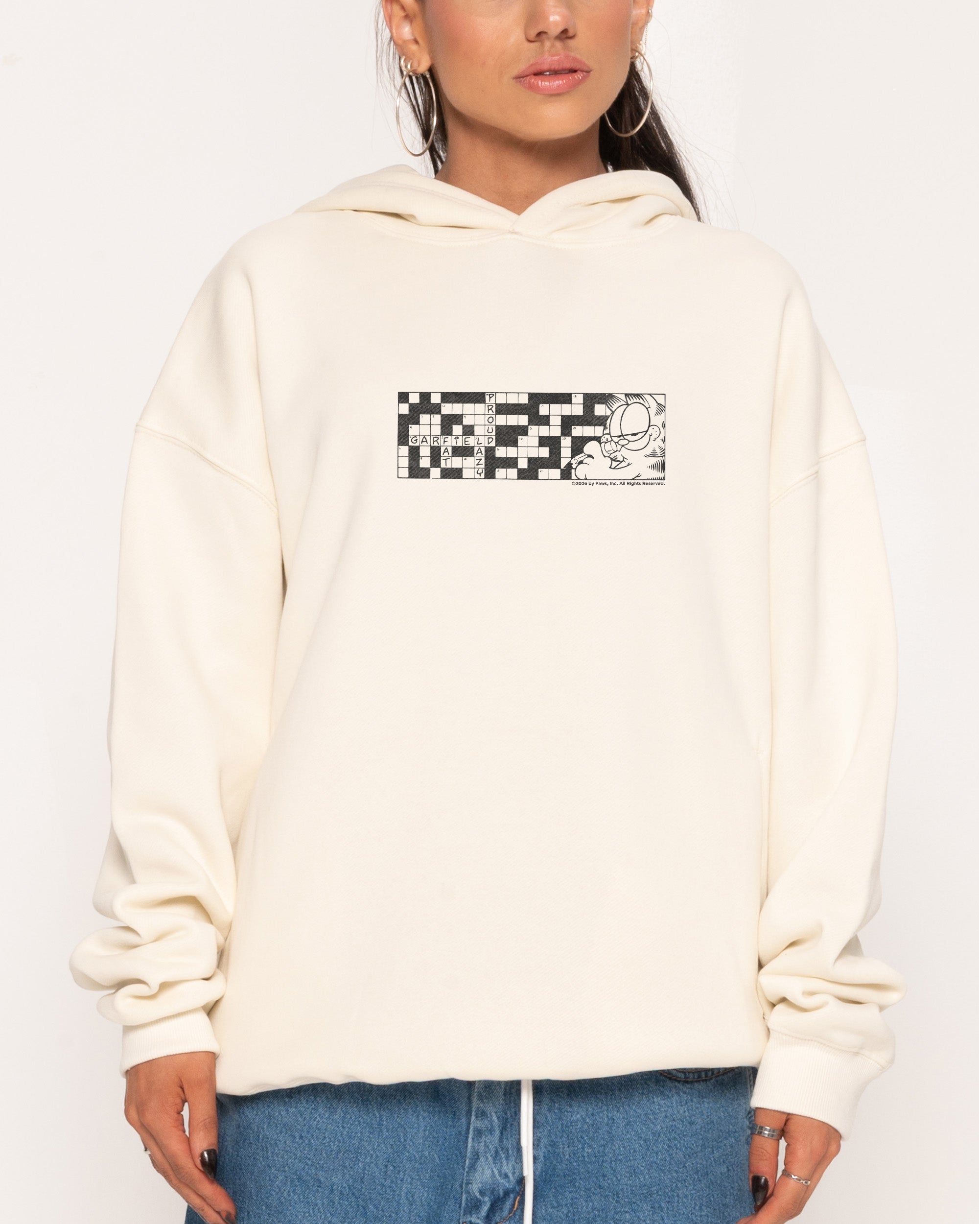 Cross Cat Natural Hoodie