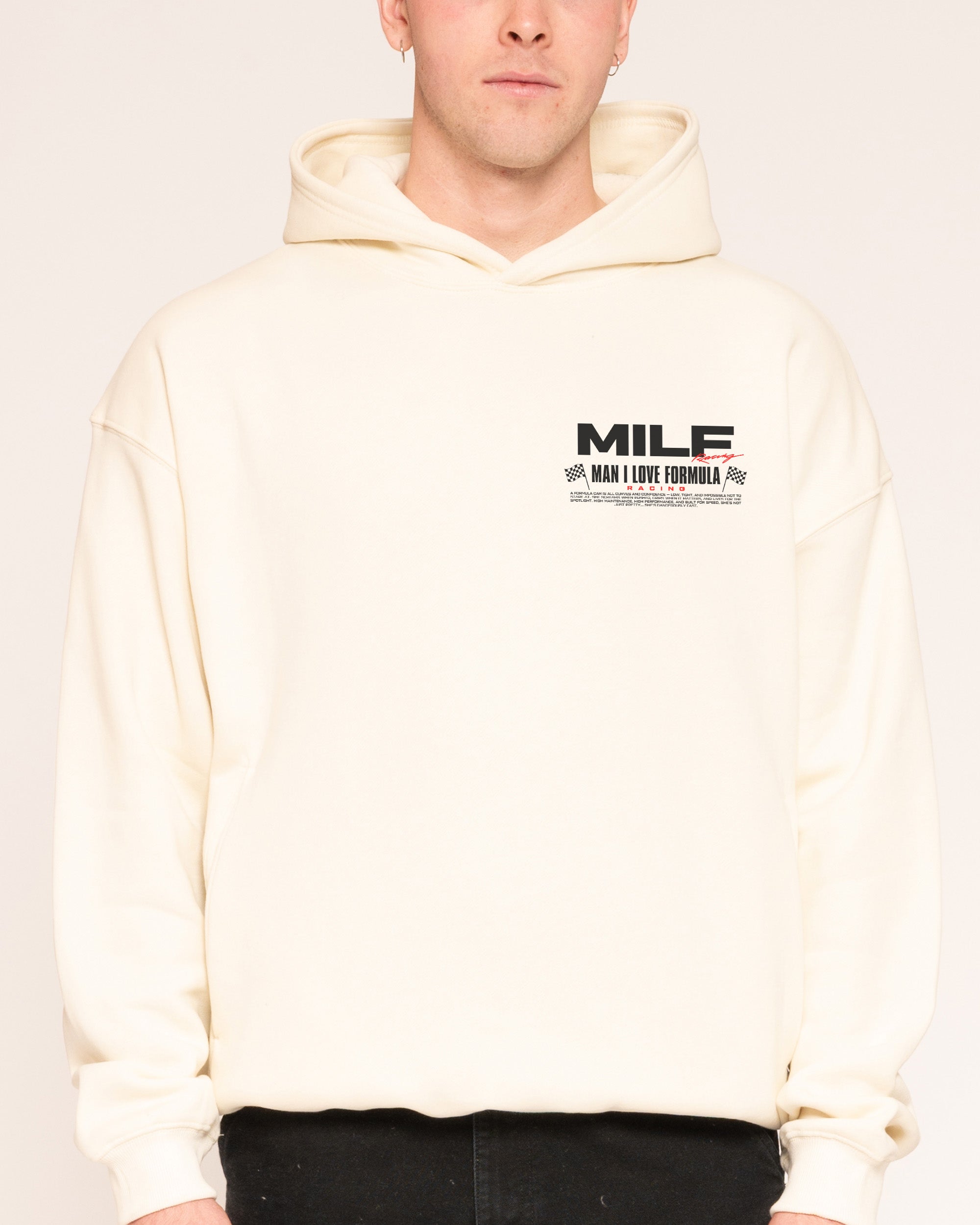 MILF Racing Natural Hoodie
