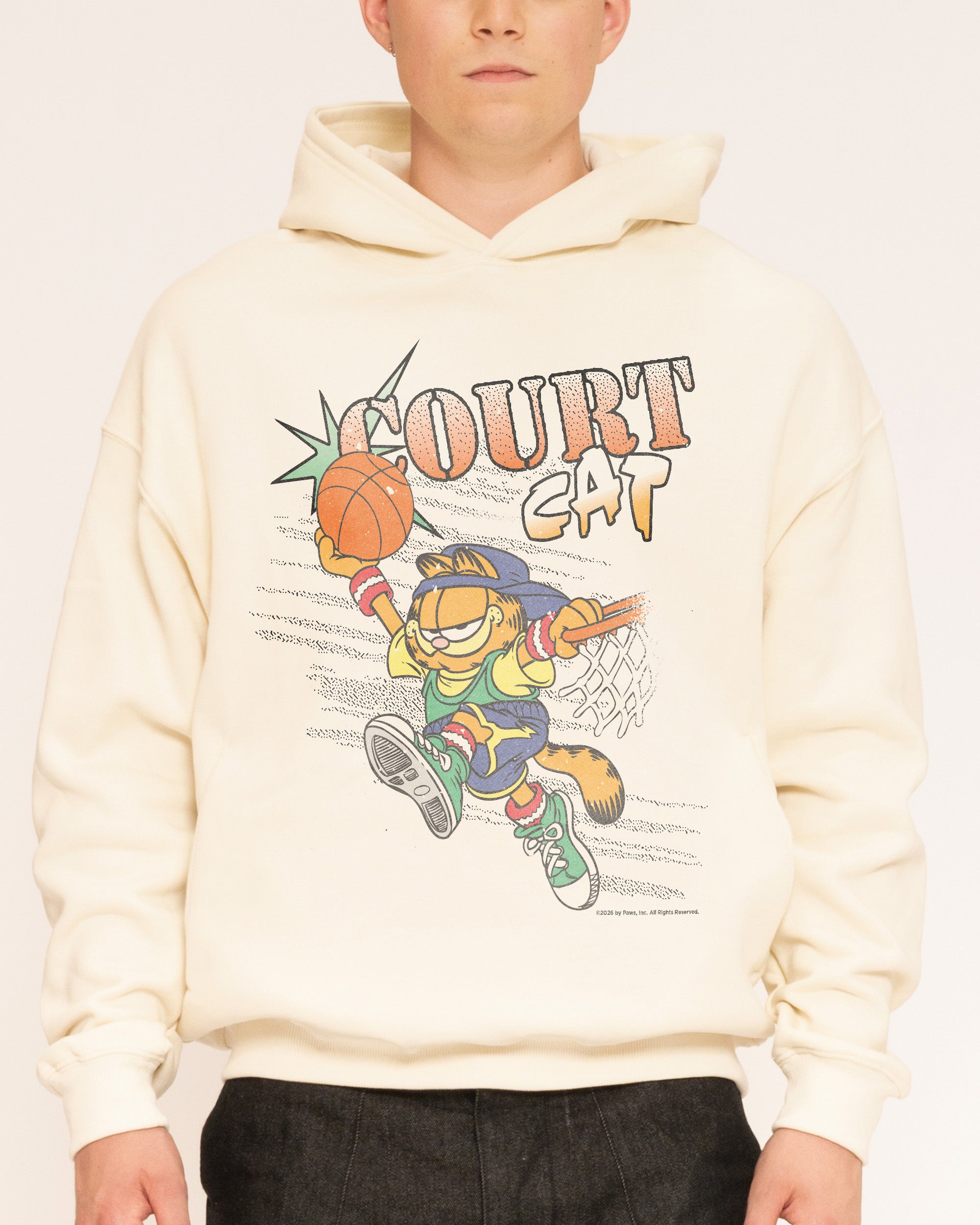 Court Cat Natural Hoodie