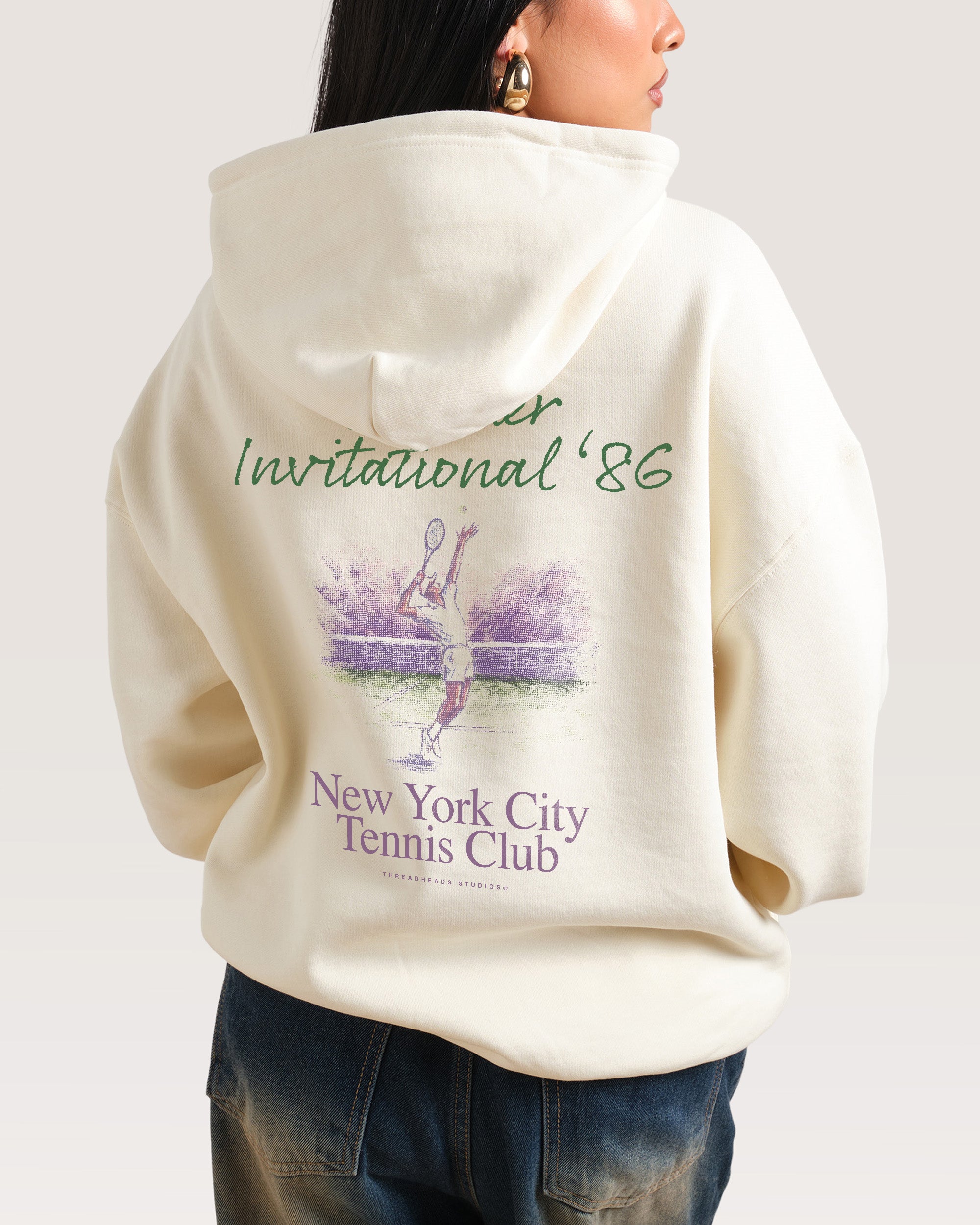 NYC Tennis Club Natural Hoodie