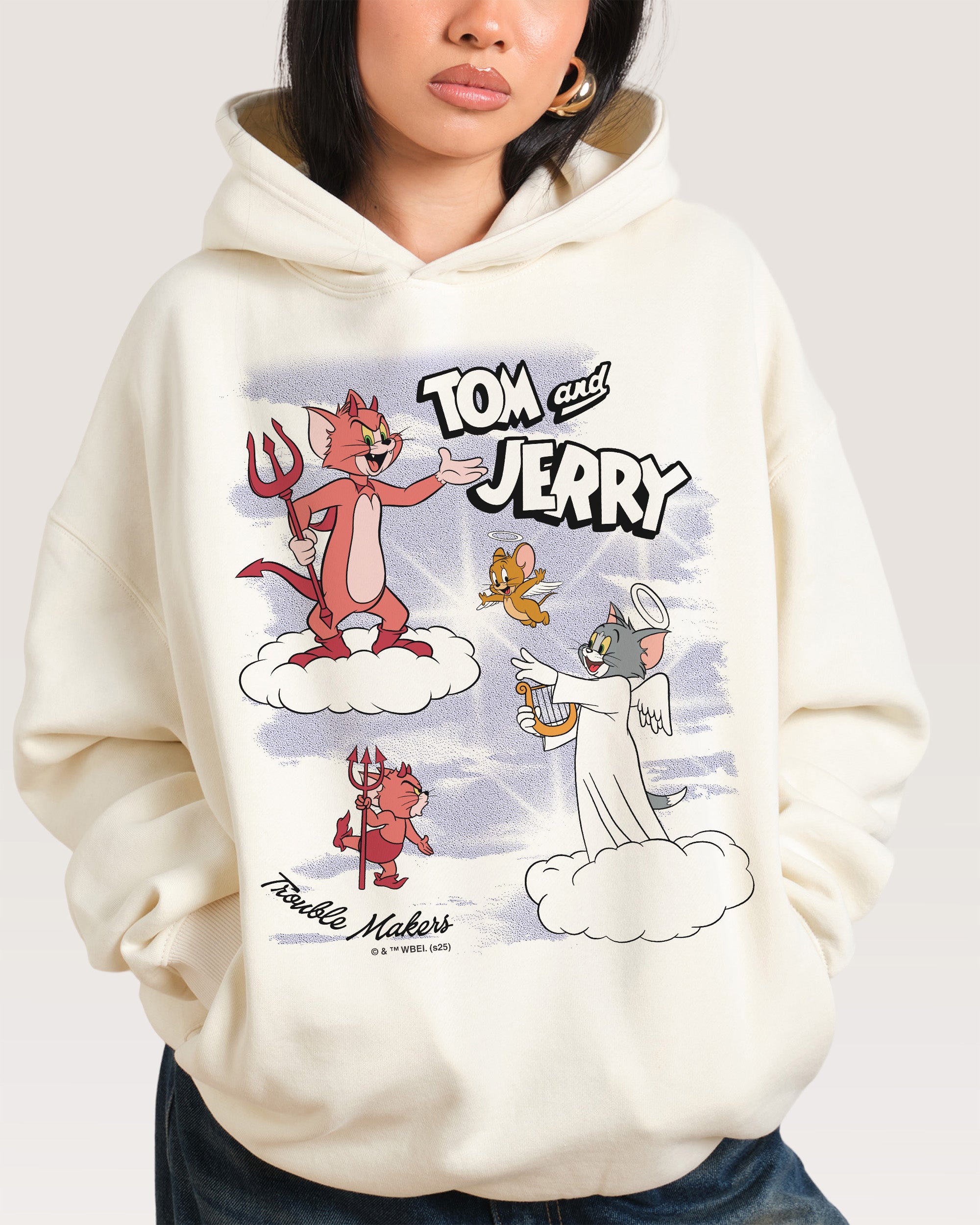 Heaven and Hell Natural Hoodie