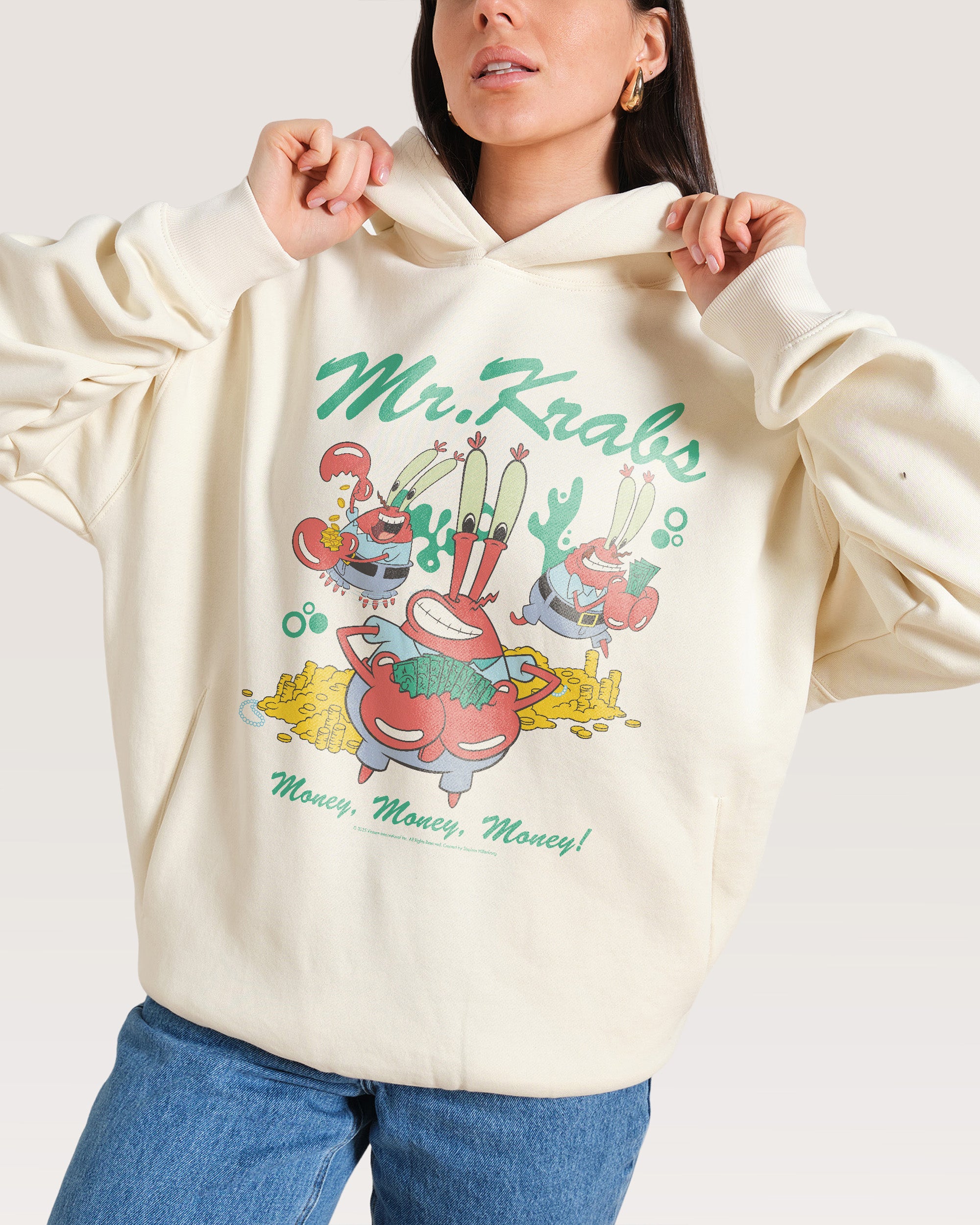 Money Man Krabs Natural Hoodie