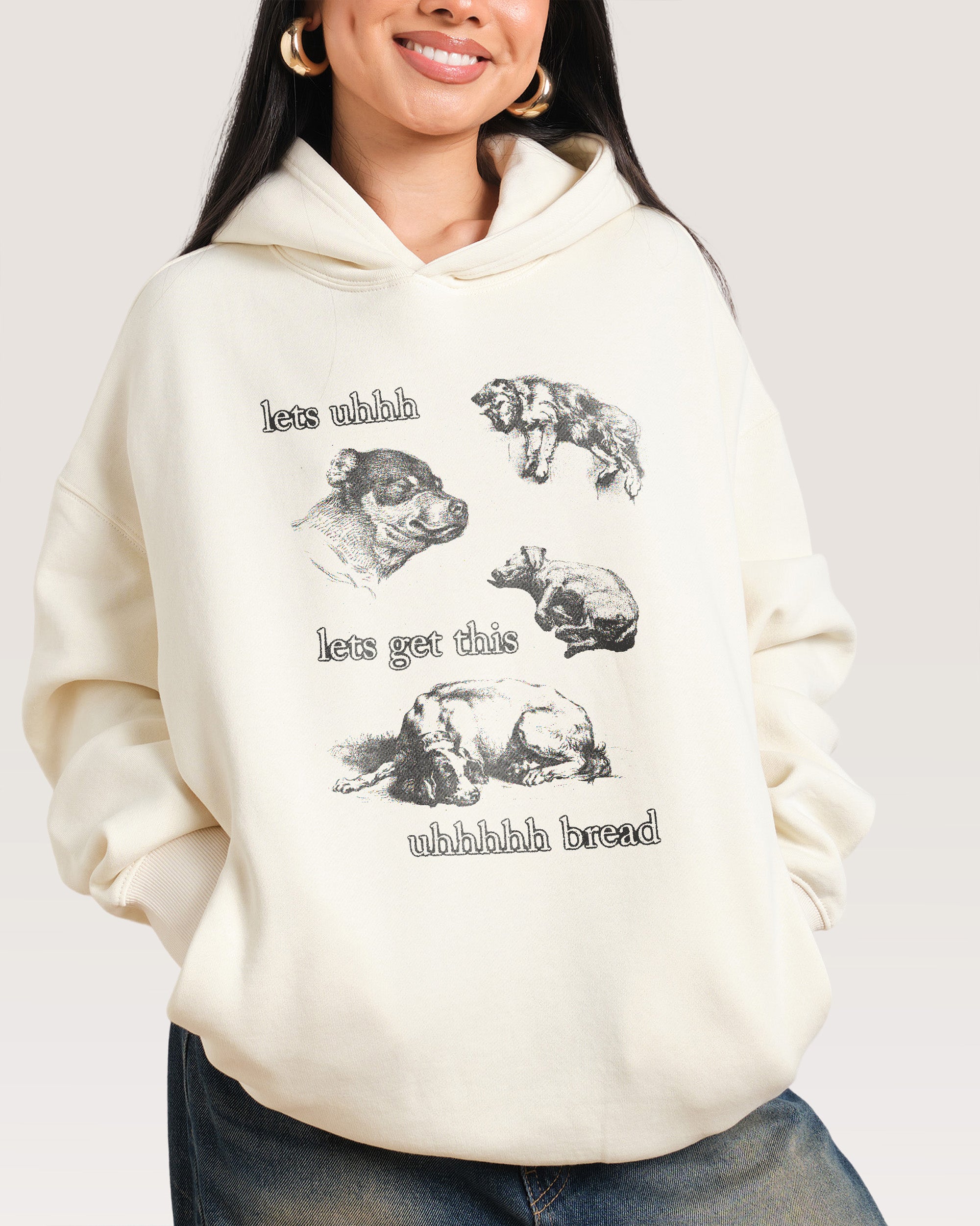 Lets Get This Bread Natural Hoodie