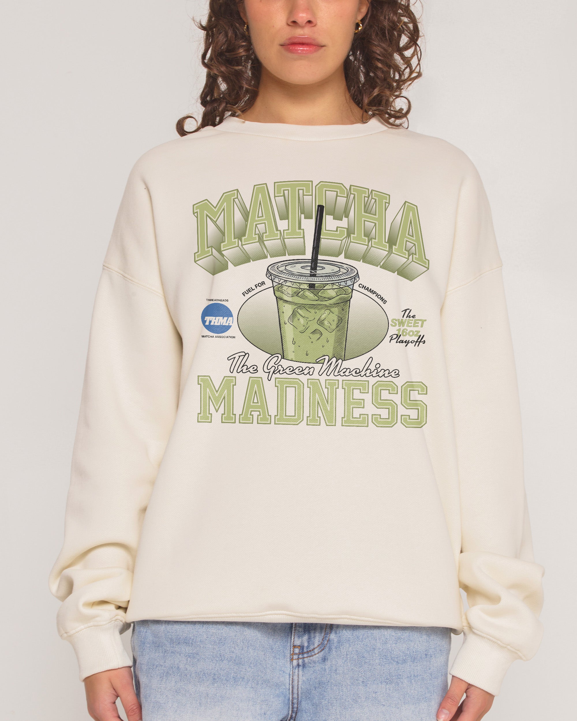 Matcha Madness Natural Sweatshirt
