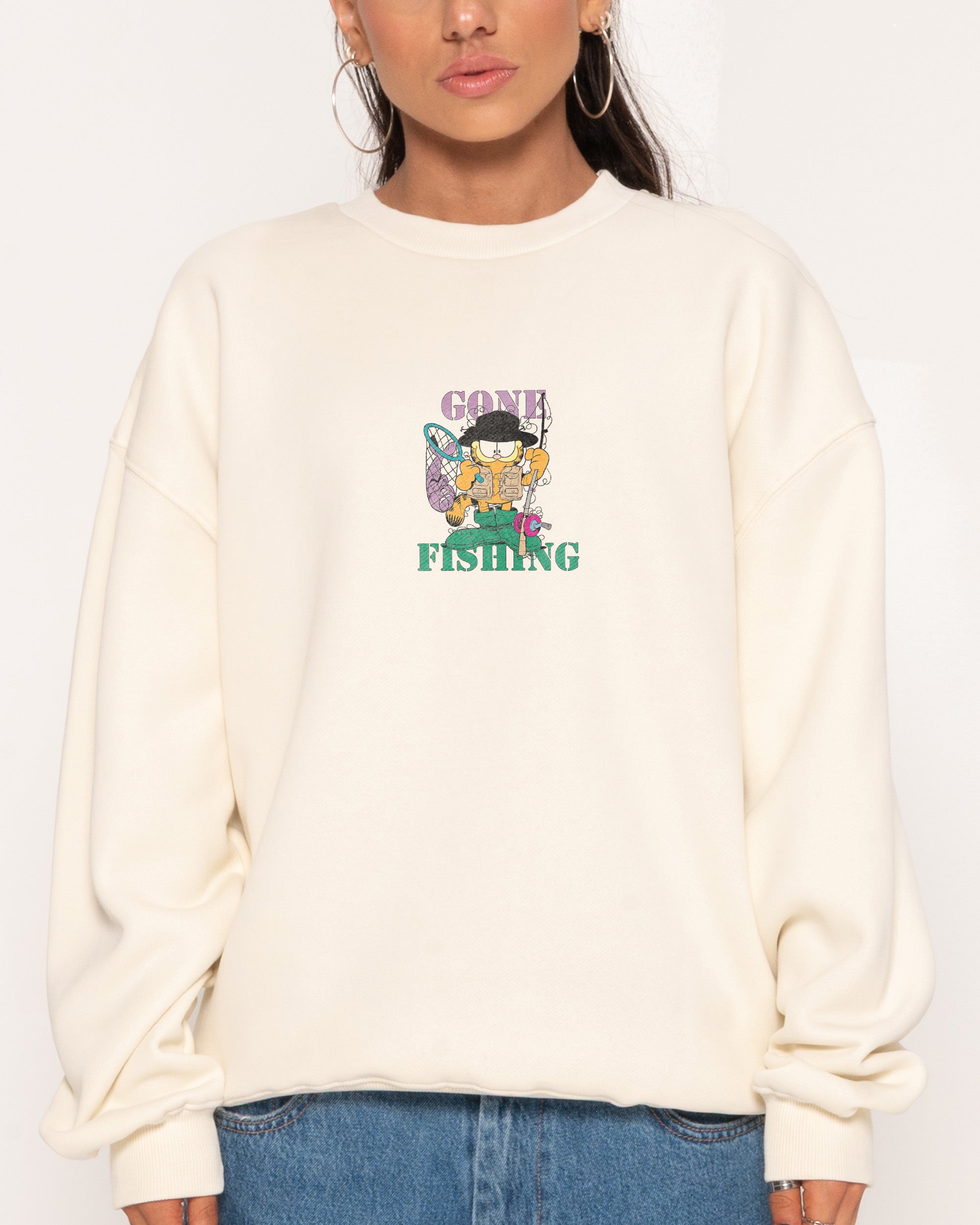 Gone Fishing Natural Sweatshirt