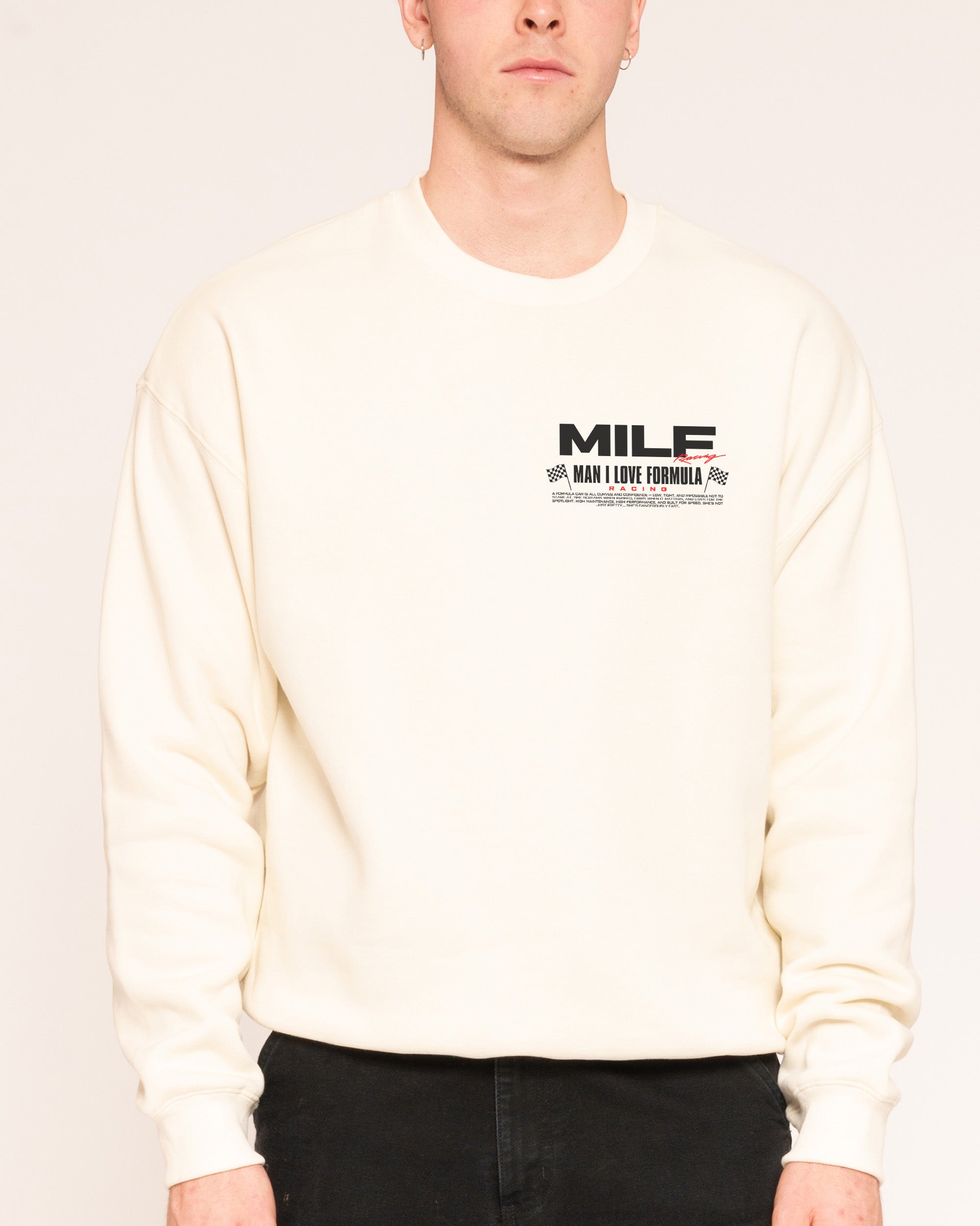 MILF Racing Natural Sweatshirt