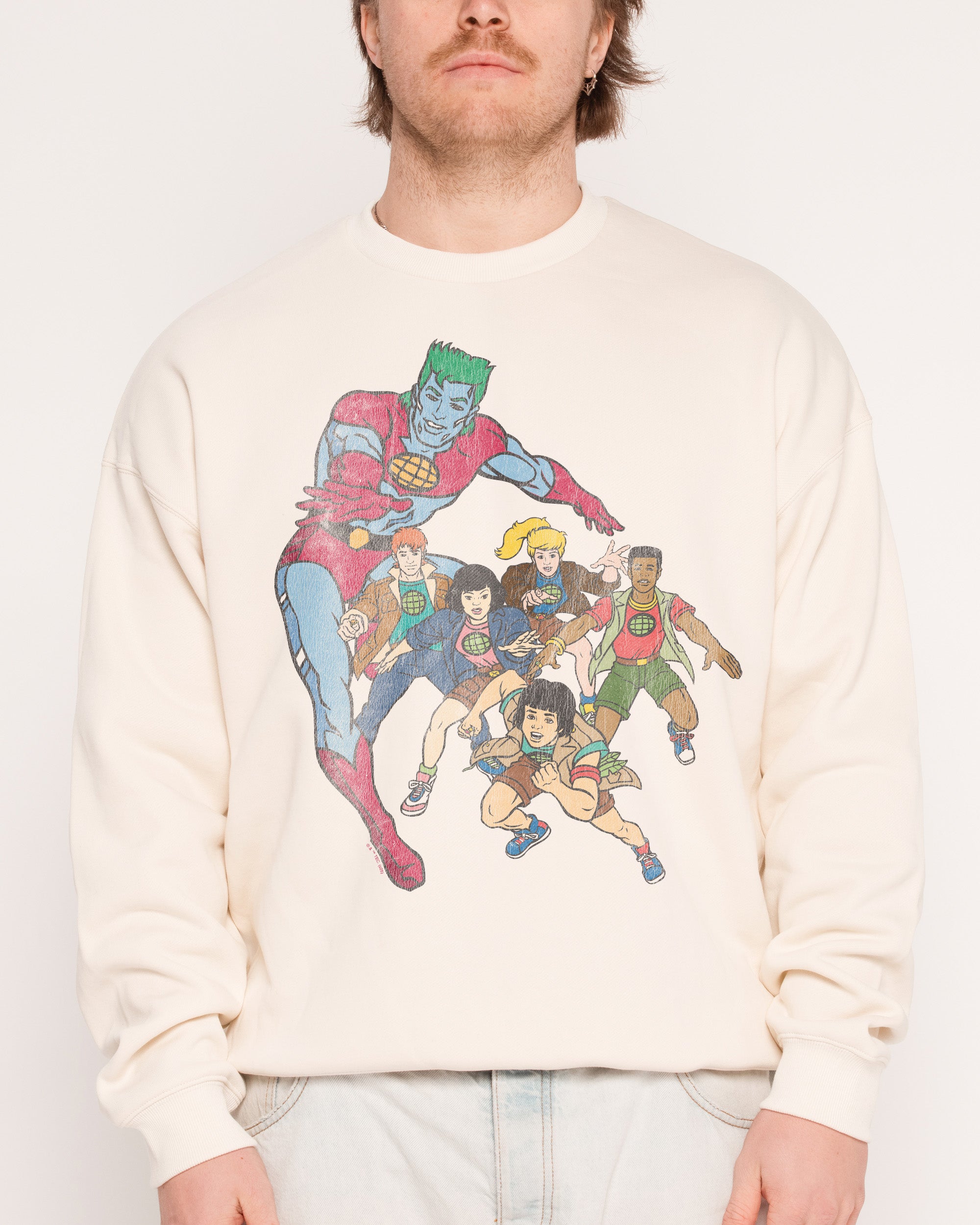 Vintage Captain Planet Natural Sweatshirt