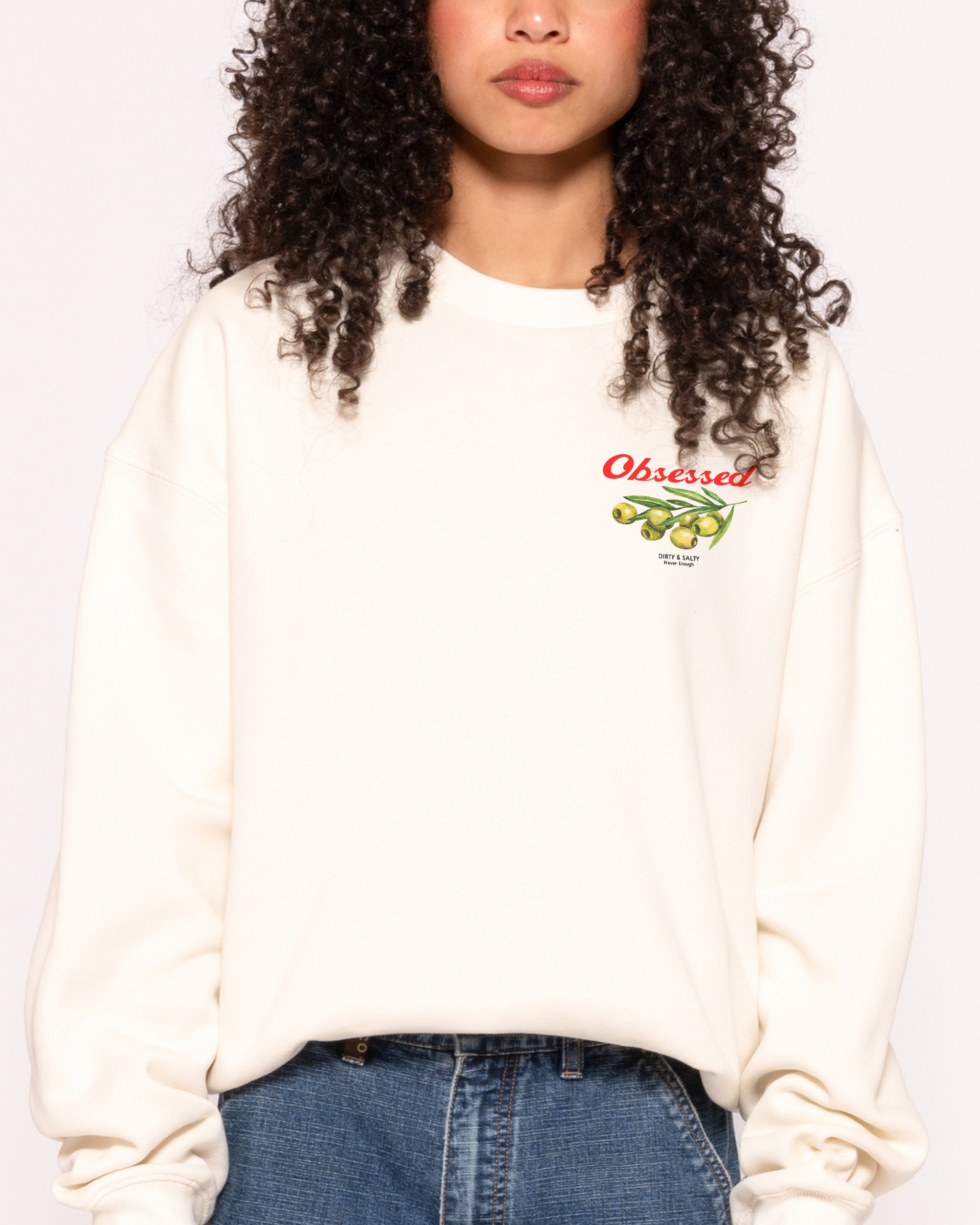 Obsessed Olives Natural Sweatshirt
