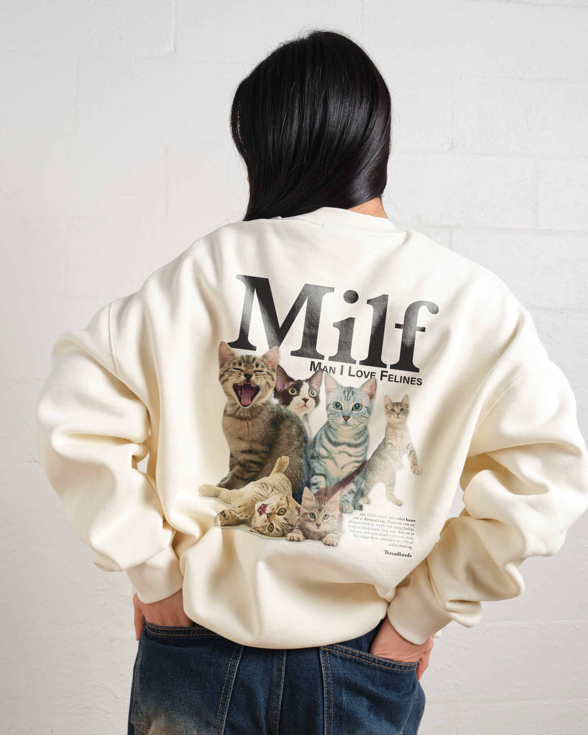 Man I Love Felines Front and Back Sweatshirt Australia Online