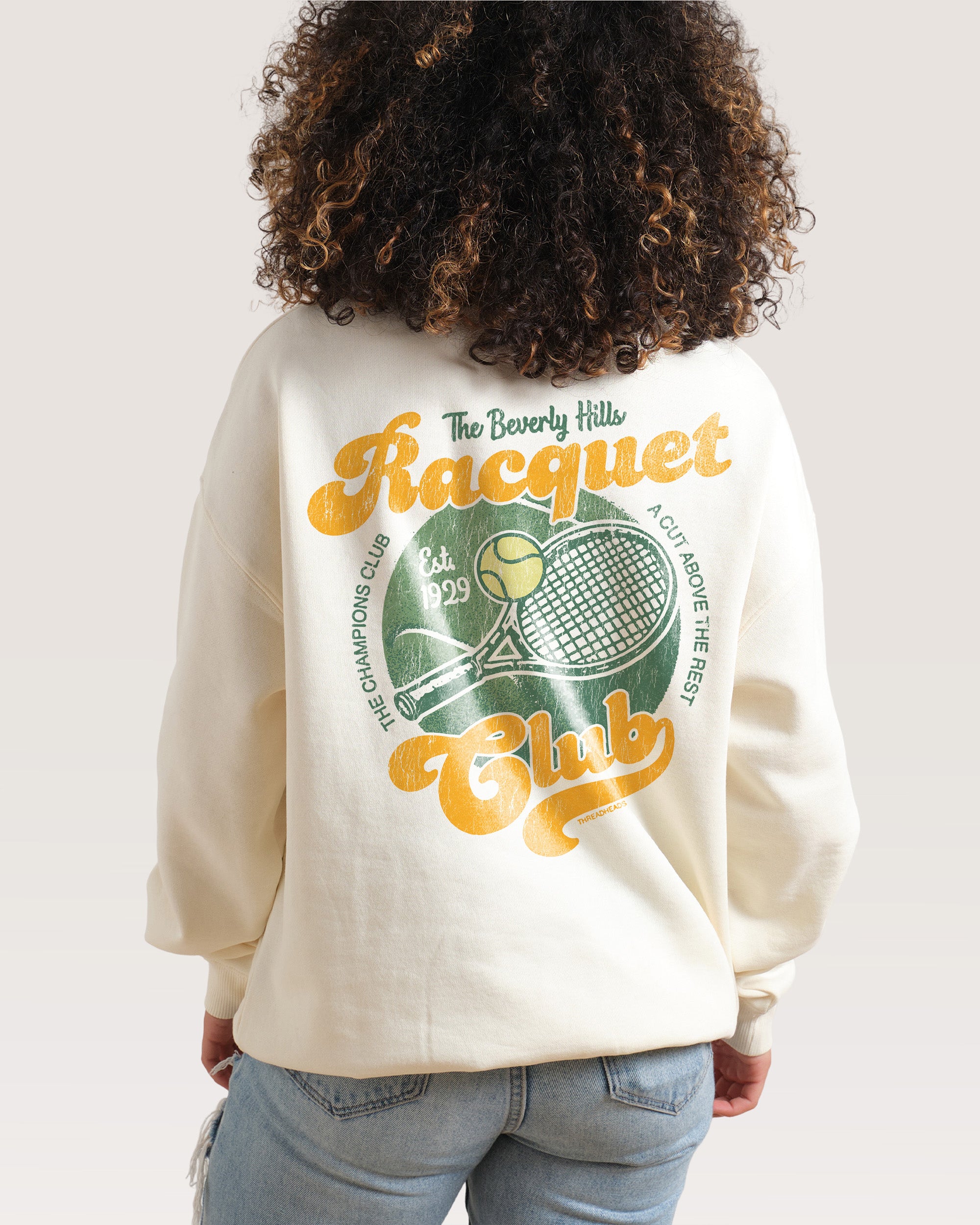Beverly Hills Racquet Club Natural Sweatshirt
