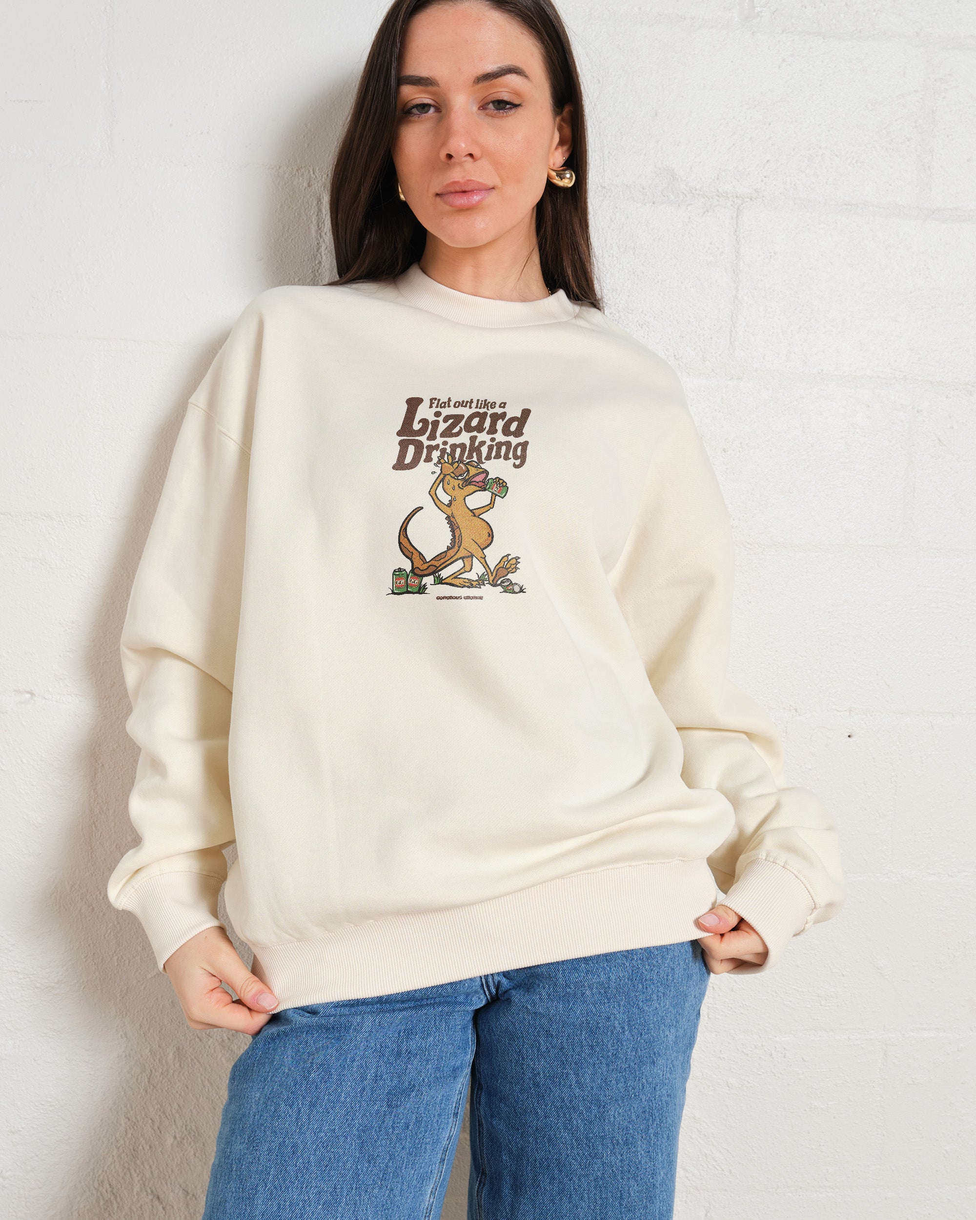 Flat Out Like a Lizard Drinking Sweatshirt Australia Online