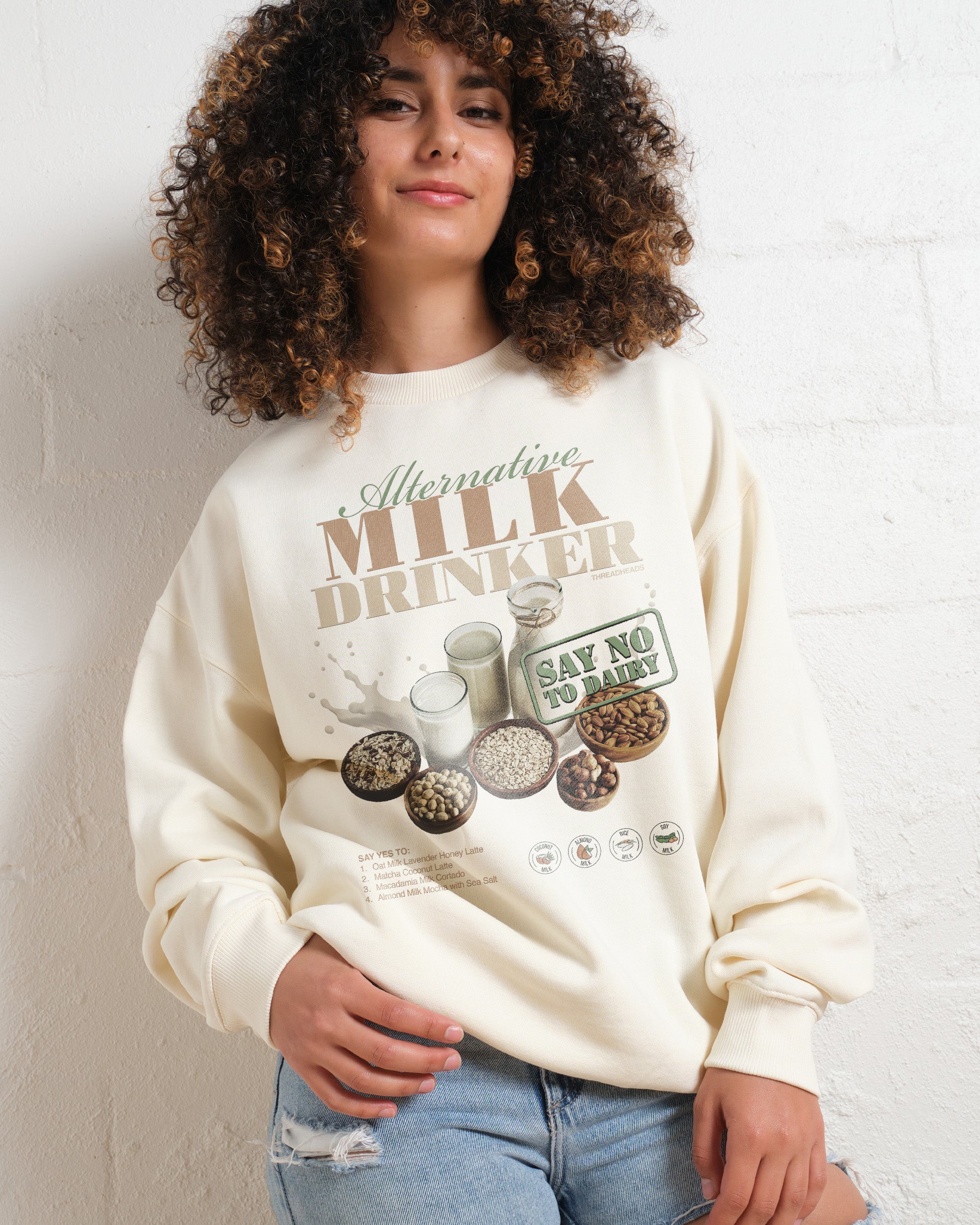 Alternative Milk Drinker Sweatshirt Australia Online Natural