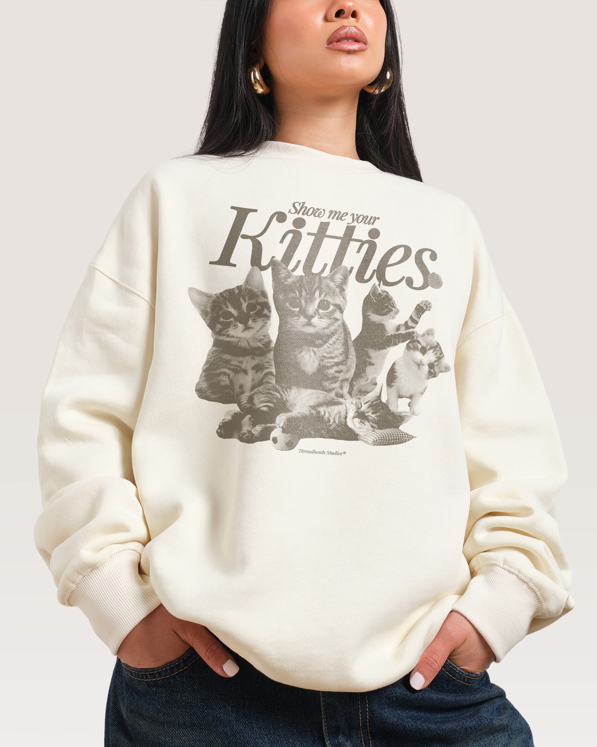 Show Me Your Kitties Natural Sweatshirt