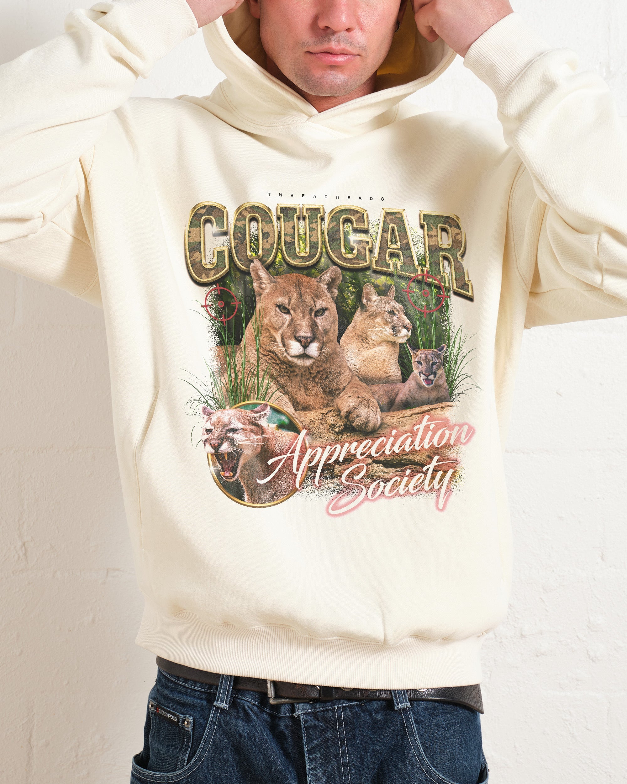 Cougar Appreciation Society Hoodie Australia Online Natural