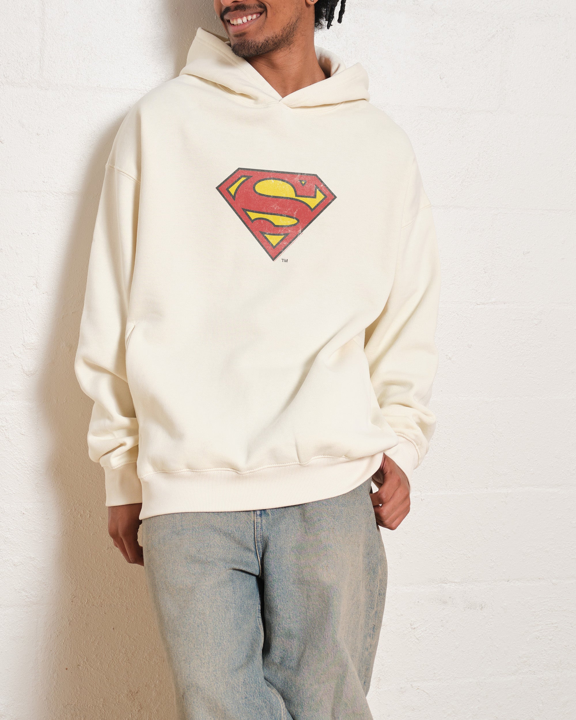 Superman logo hoodie sale