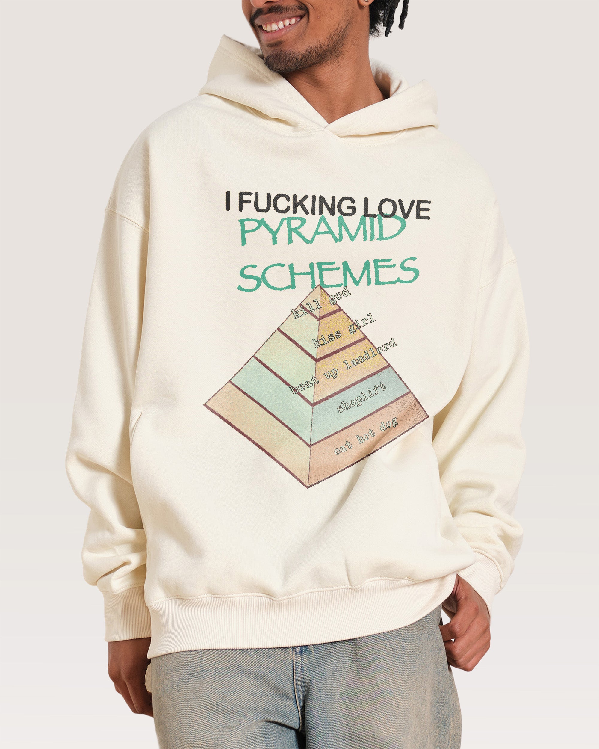 Pyramid Scheme Natural Hoodie