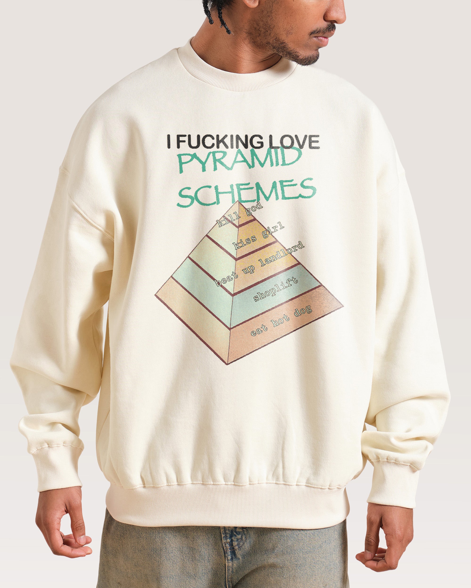 Pyramid Scheme Natural Sweatshirt