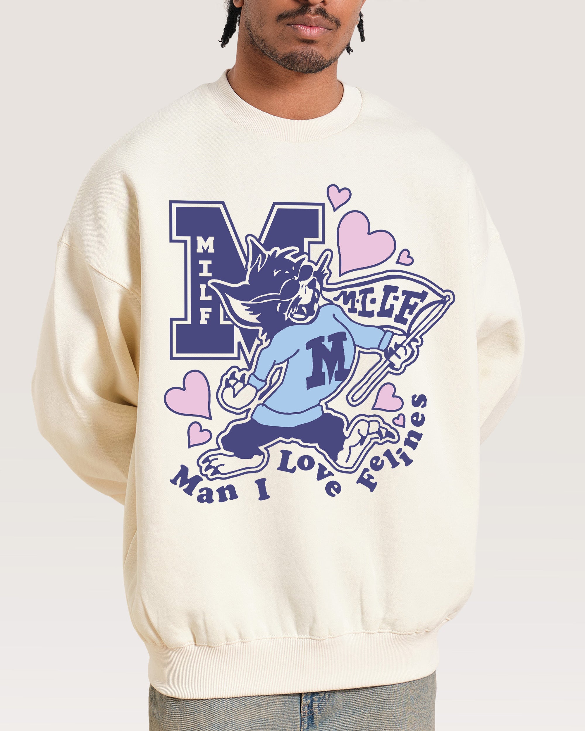 Milf Mascot Natural Sweatshirt