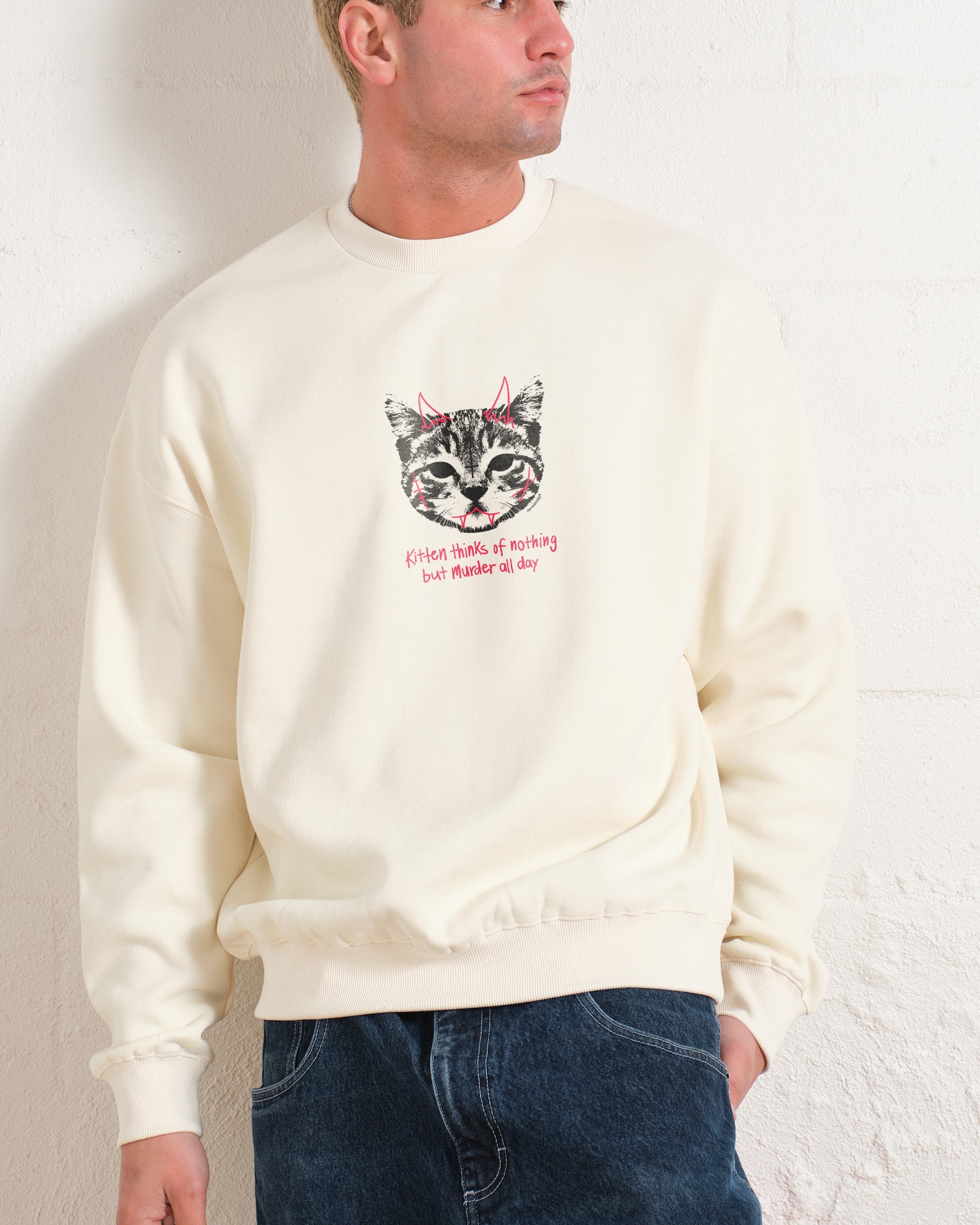 Demon Kitten Sweatshirt Australia Online Natural