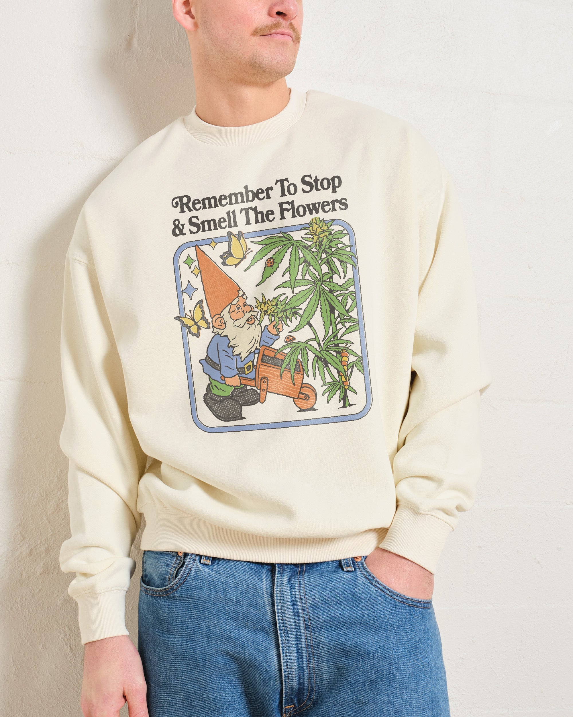 Smell The Flowers Sweatshirt Australia Online Natural