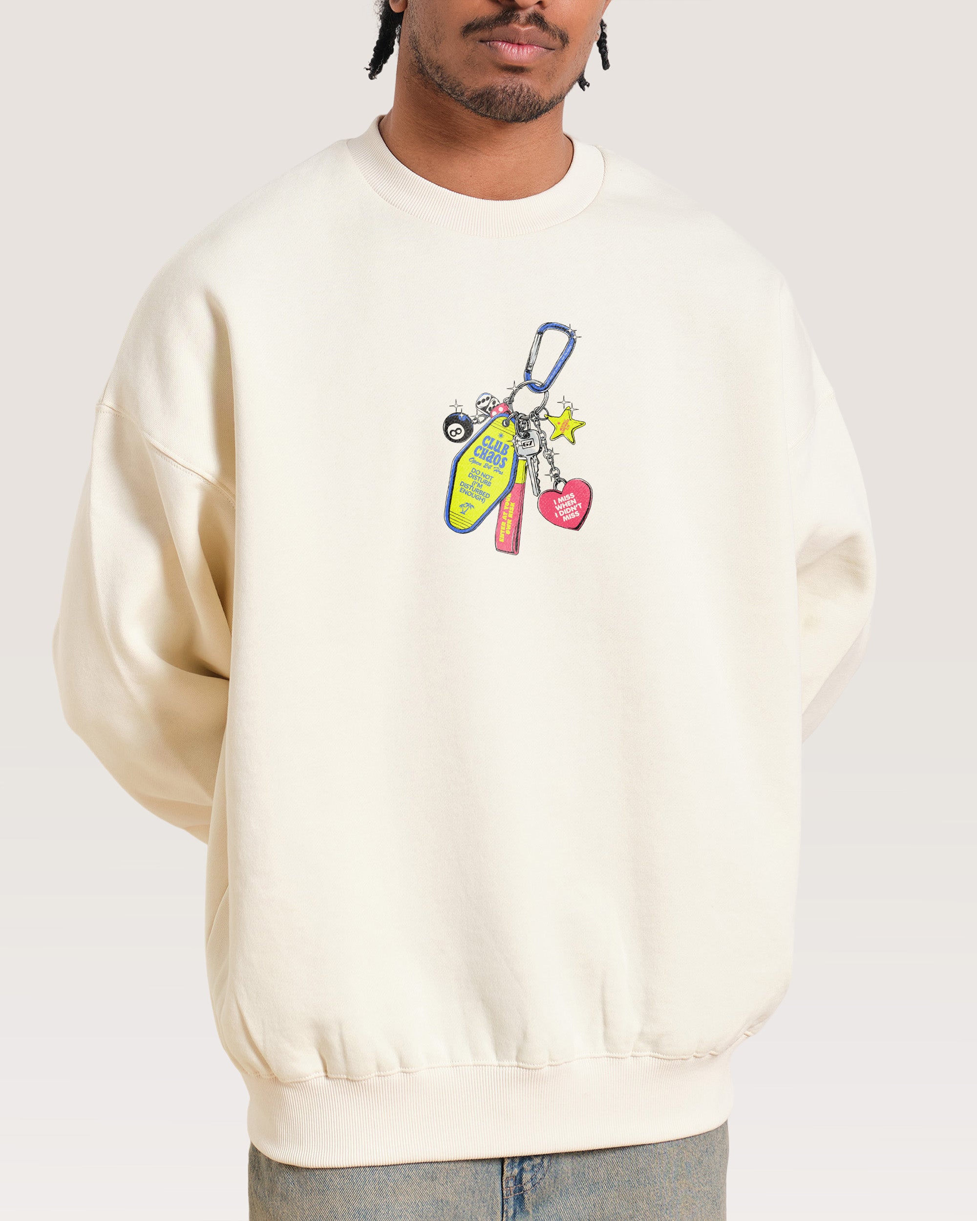 Club Chaos Key Chain Natural Sweatshirt