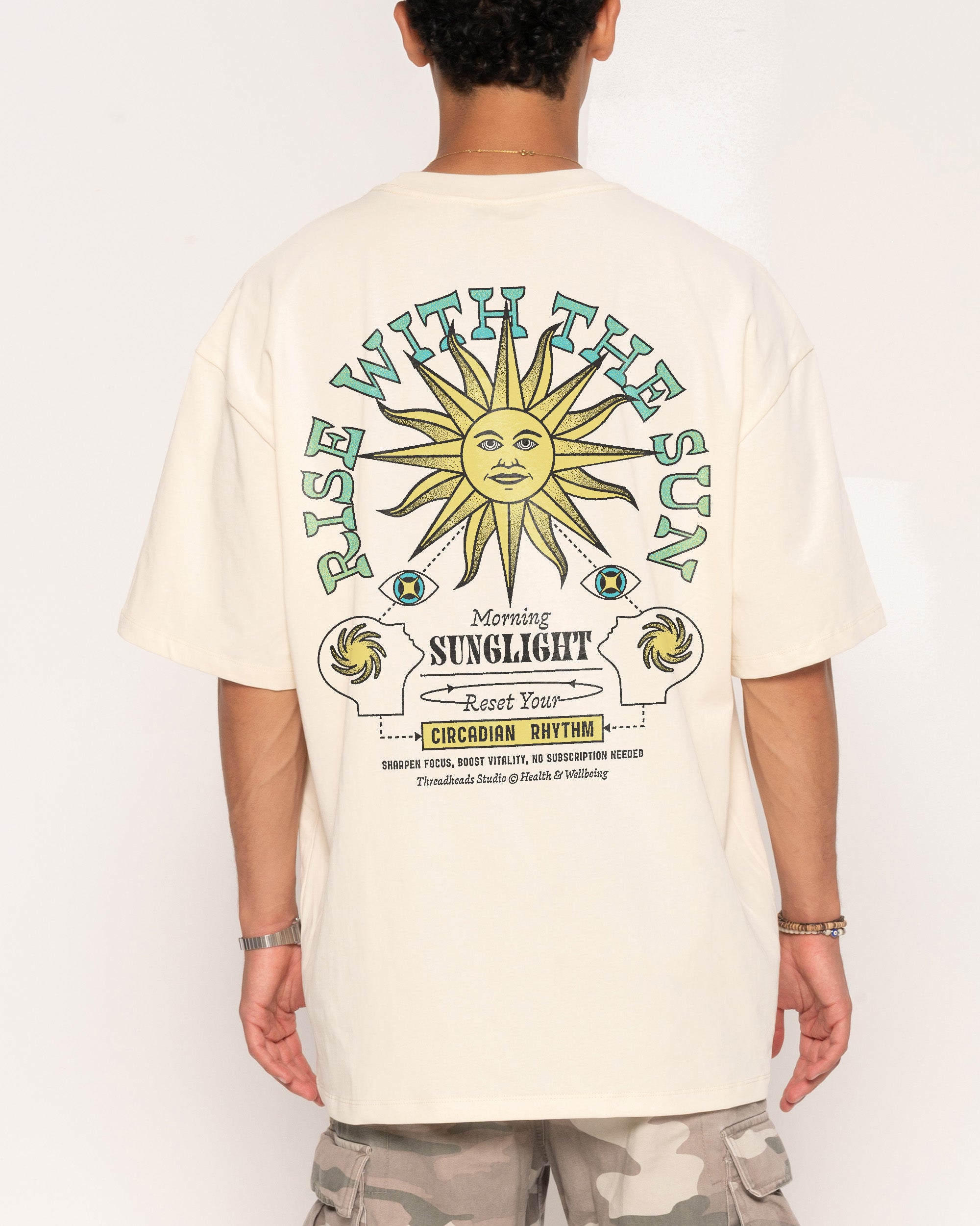 Rise With The Sun Natural Oversized Tee