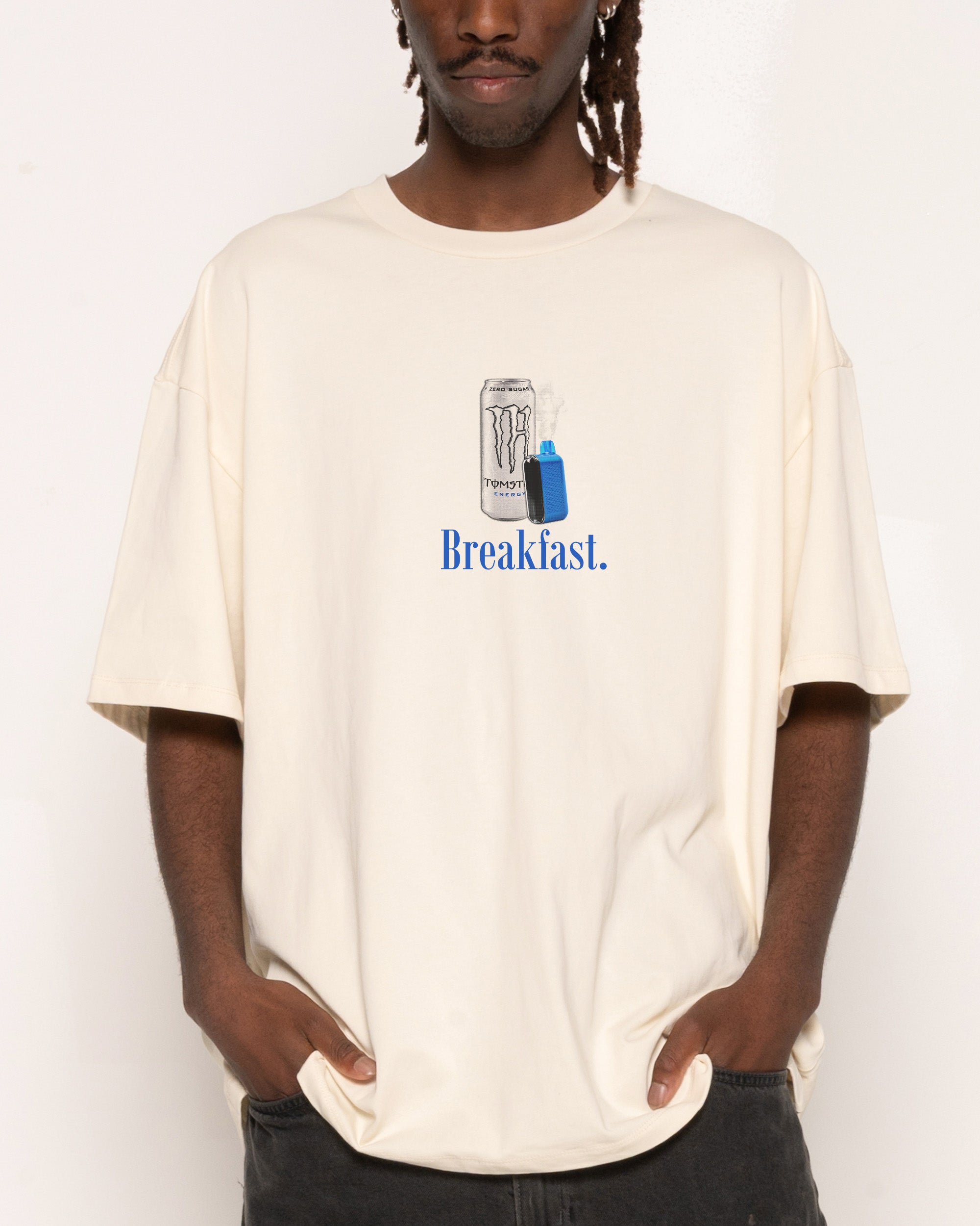 Mad Dog Breakfast Natural Oversized Tee