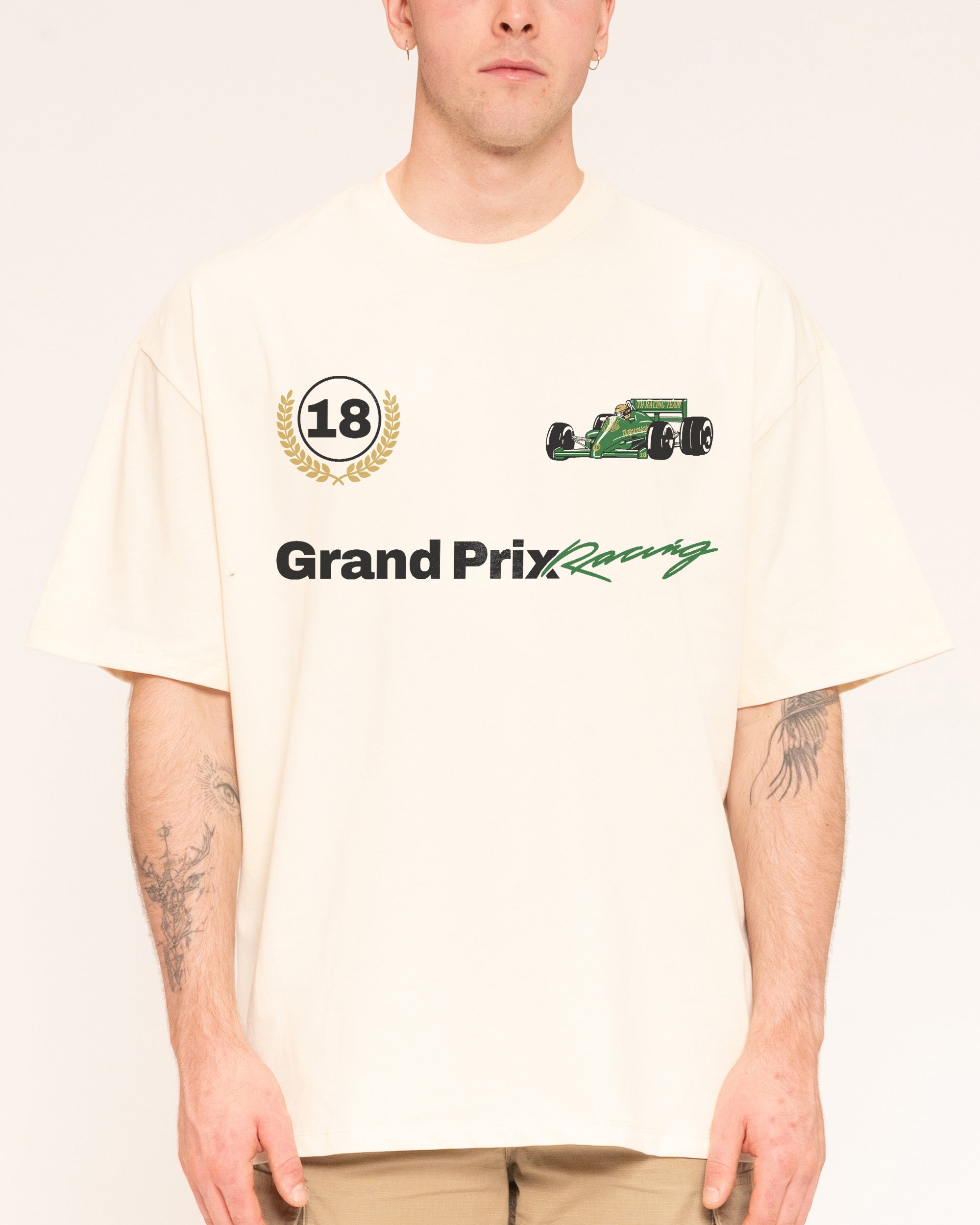 Grand Prix Racing Natural Oversized Tee