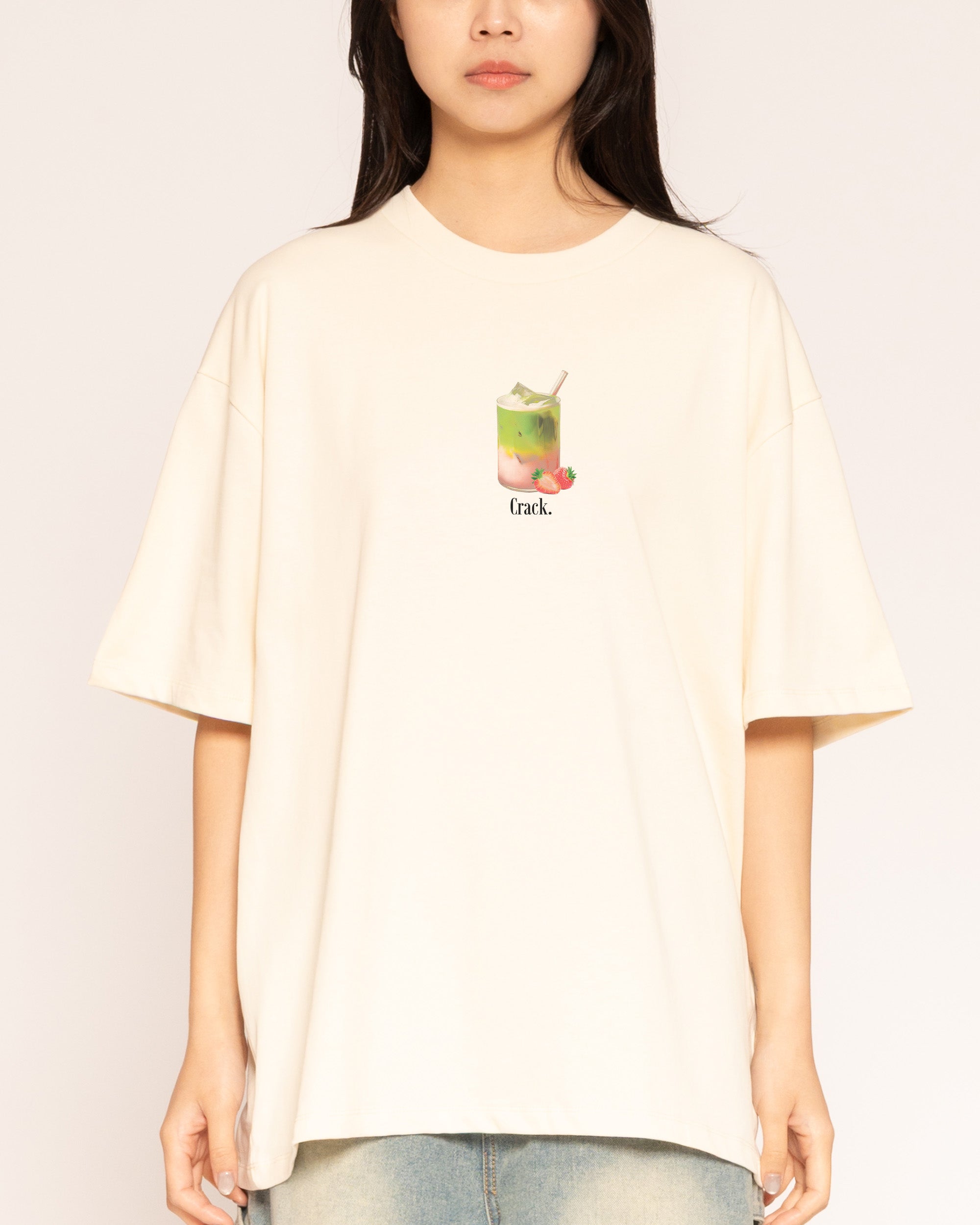 Matcha Crack Natural Oversized Tee